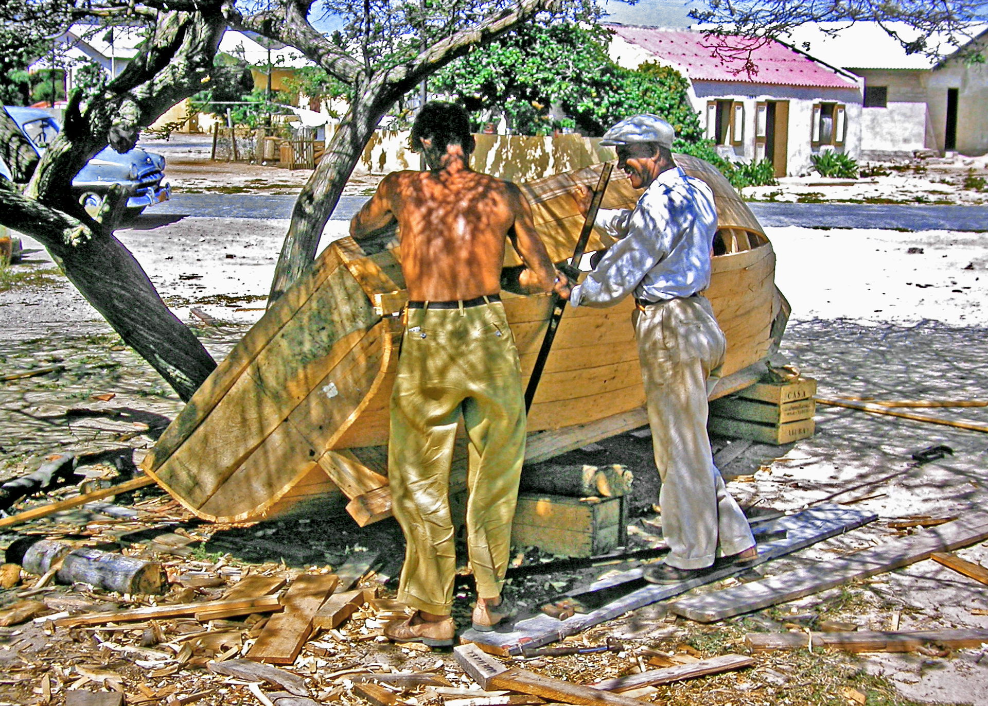 Personen - Boten bouwer in Savaneta