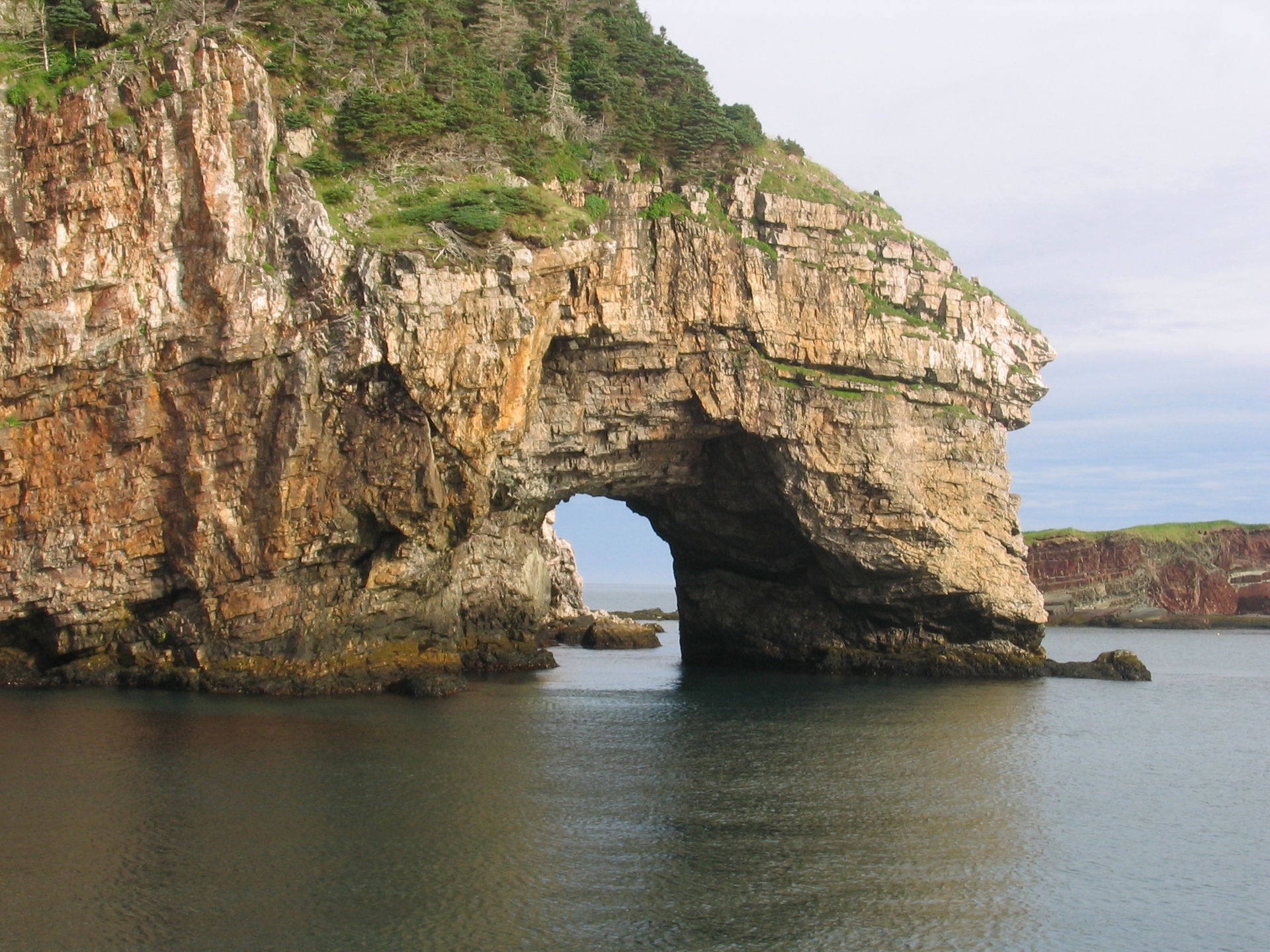 rugged shore of Miquelon, Saint-Pierre and Miquelon.