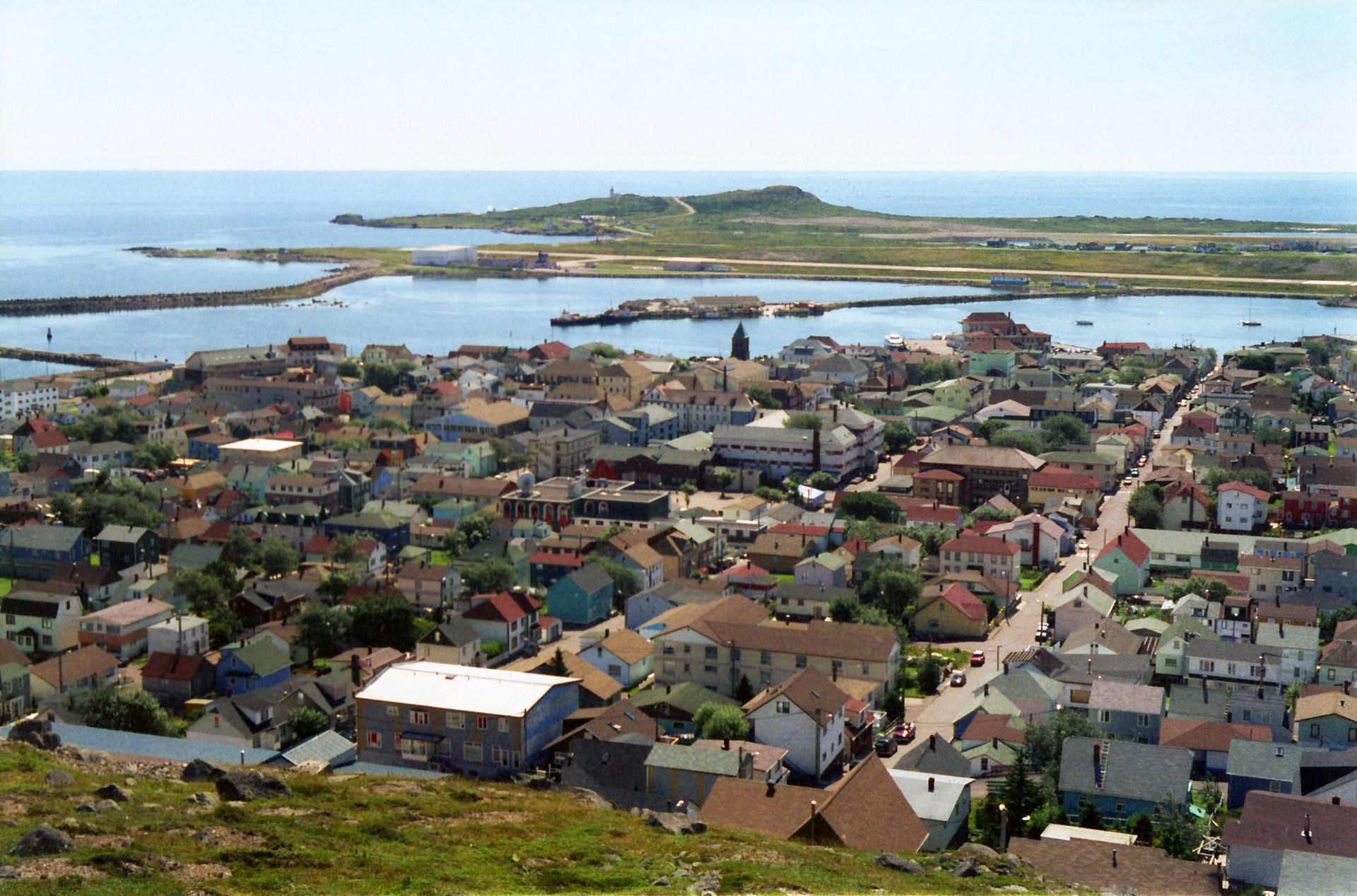 Rooftop view of St. Pierre, France, near Newfoundland, Canada