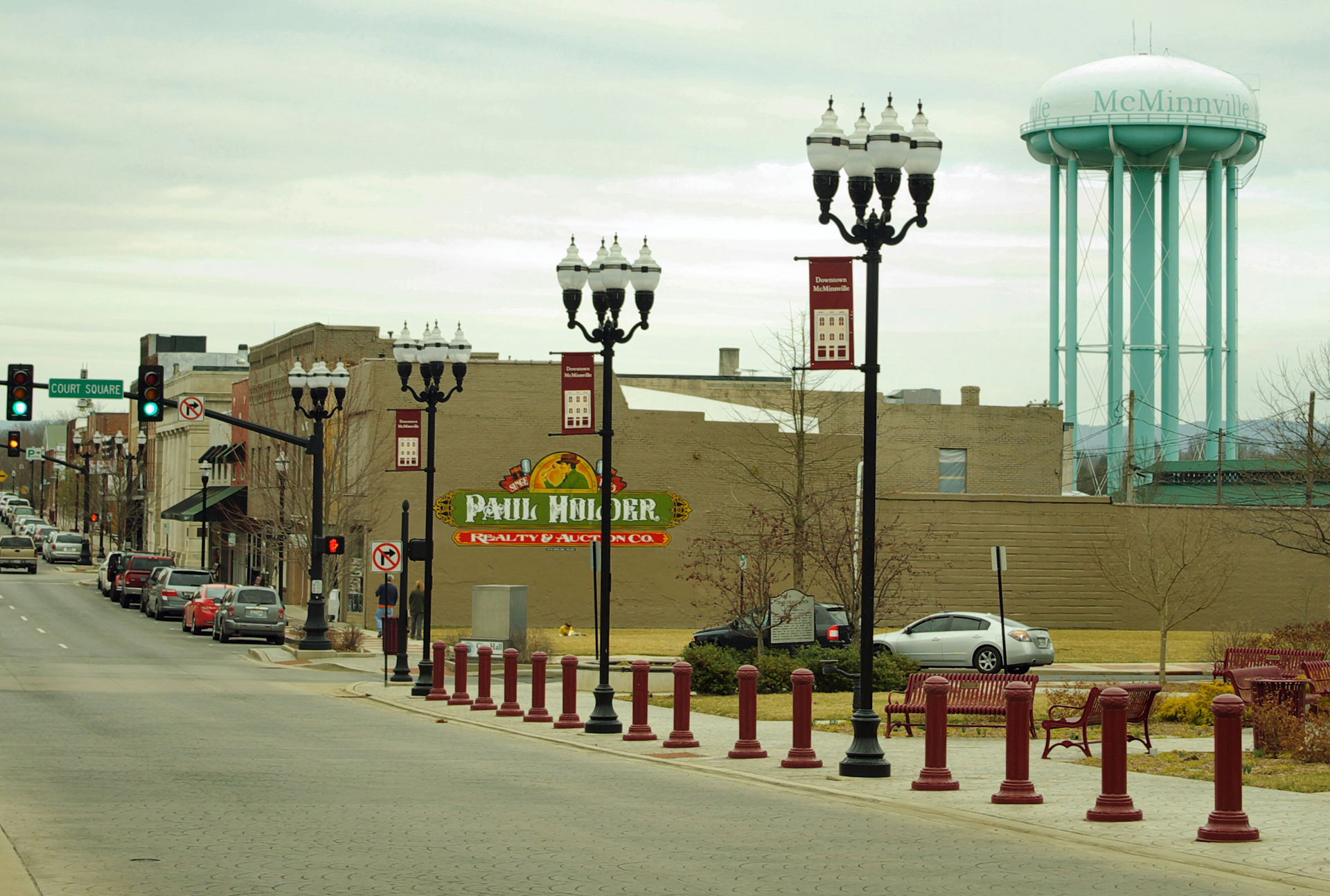 Main Street and the water tower viewed from the Warren County C…