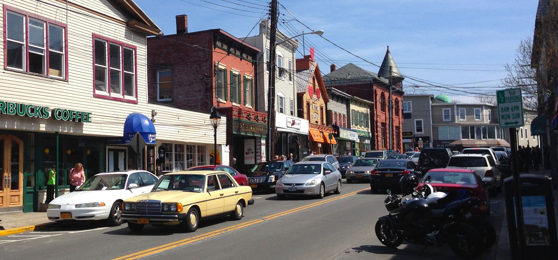 View of Main Street in Port Jefferson, New York