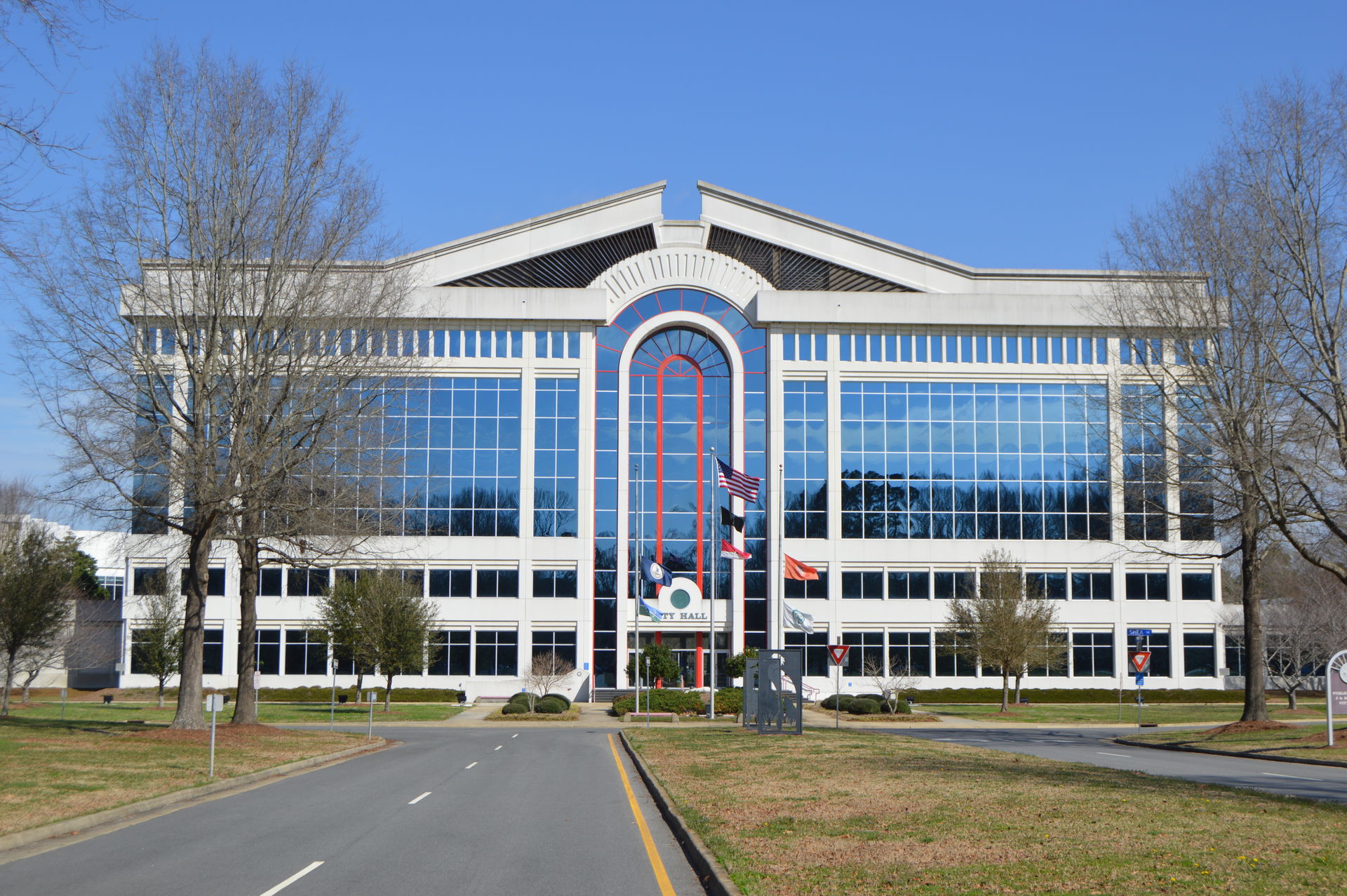 Front of City Hall in Chesapeake, Virginia, United States, loca…