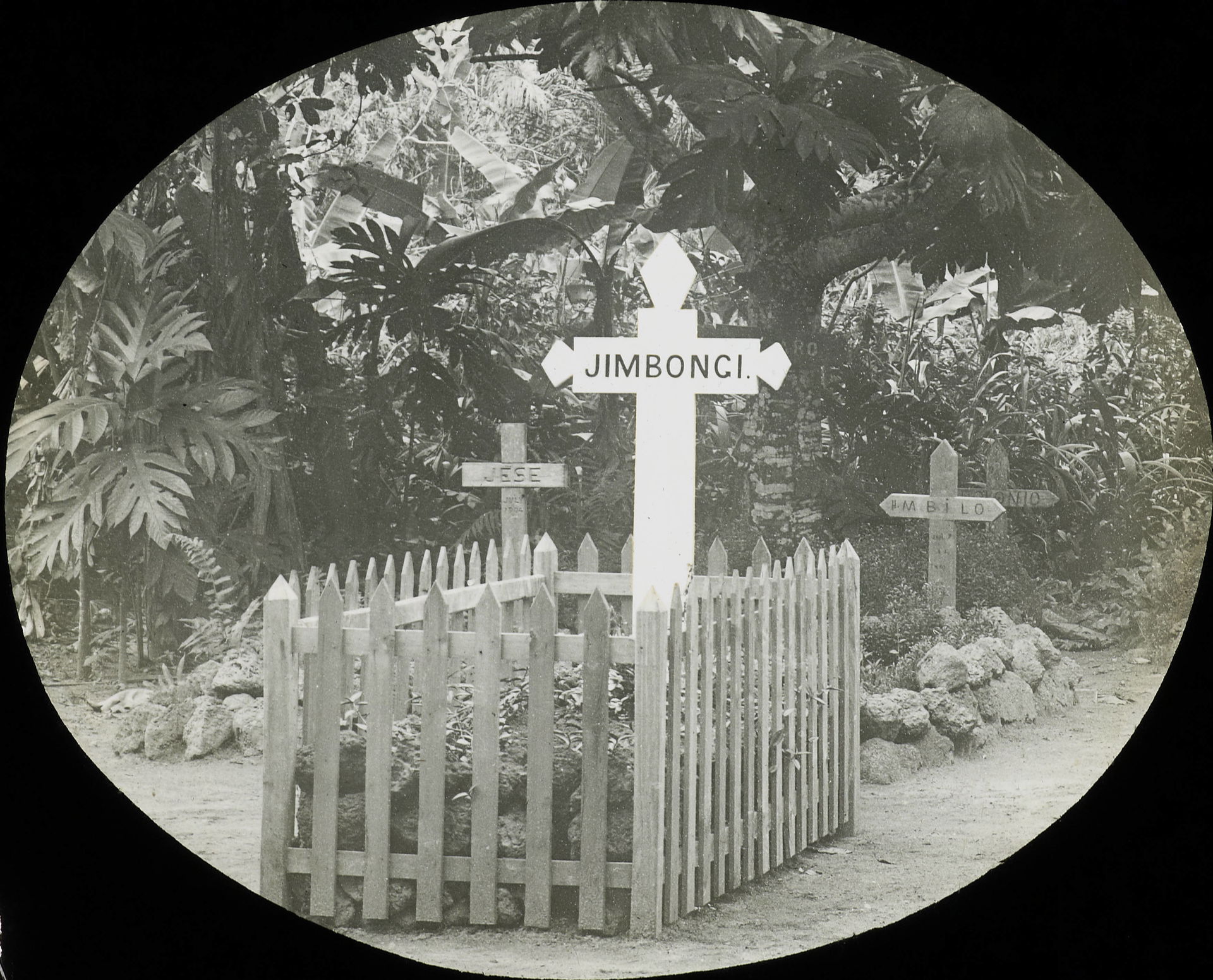 Mr Ellery's grave, Congo, ca. 1906-1920
Black and white lantern…