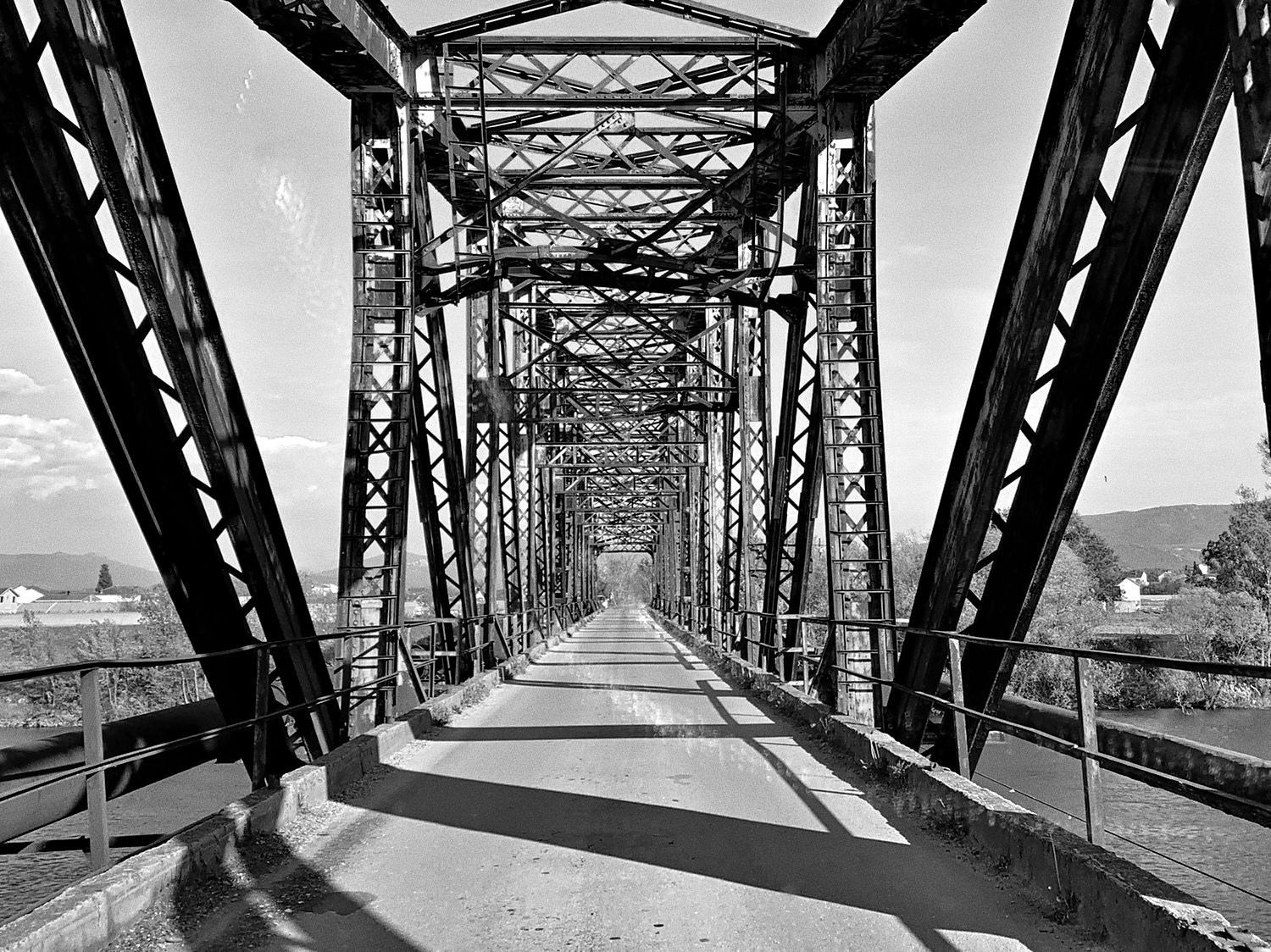 The road of Gabela bridge in Bosnia and Herzegovina
