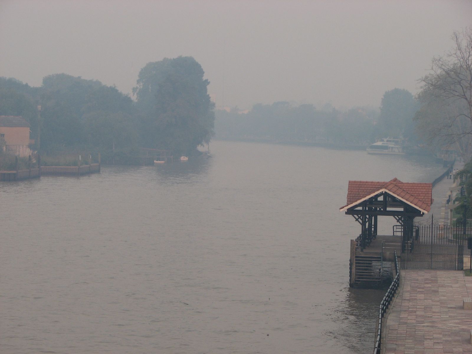 Cold morning fog in the Tigre Delta