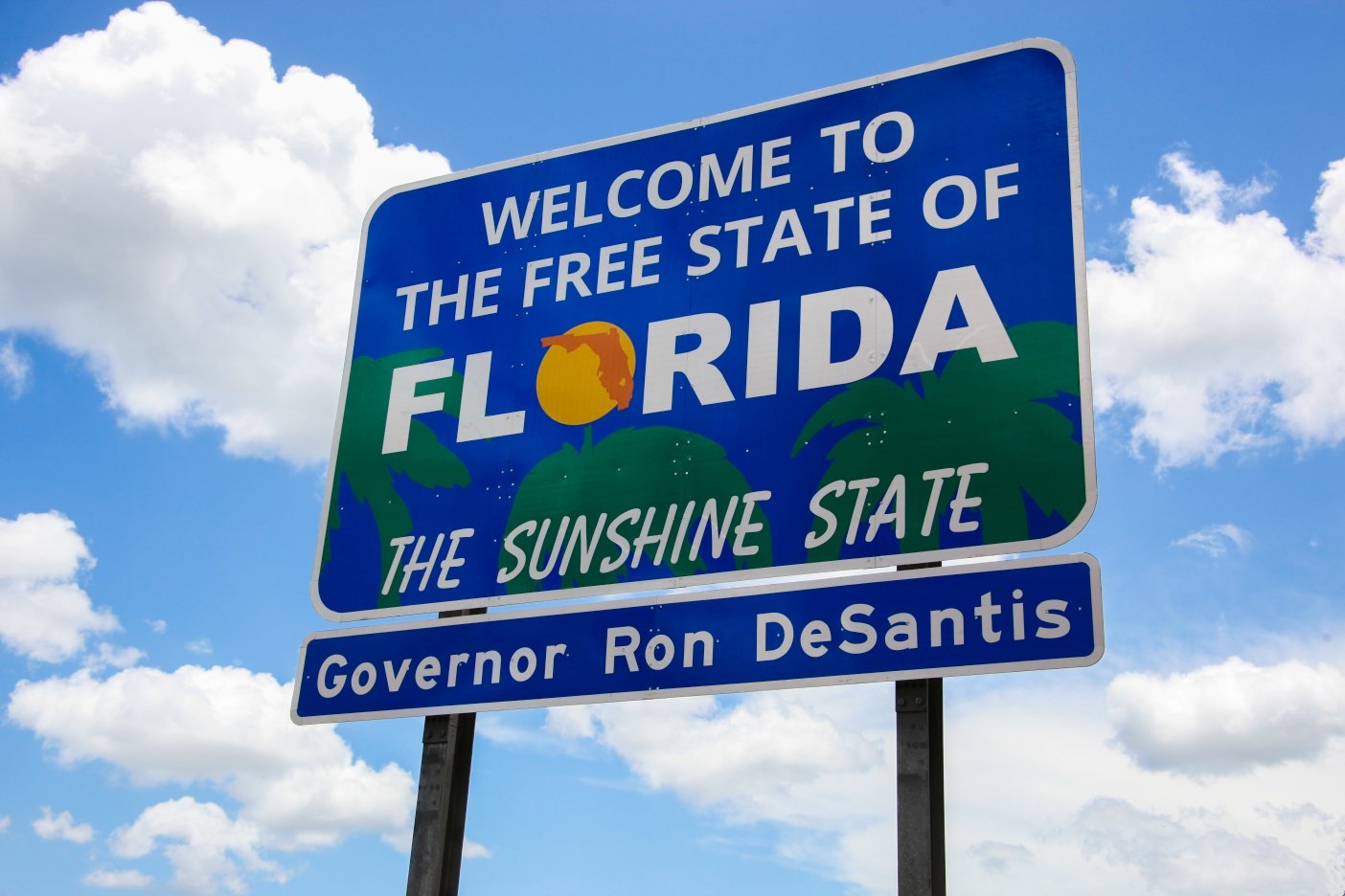 Florida state welcome sign, 2024