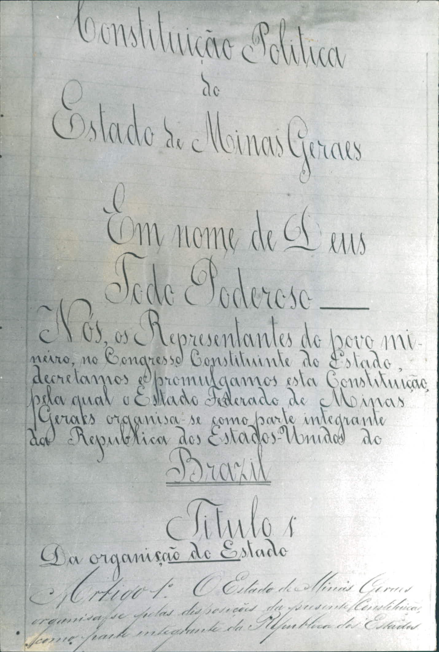 Constituição Política do Estado de Minas Gerais de 1891