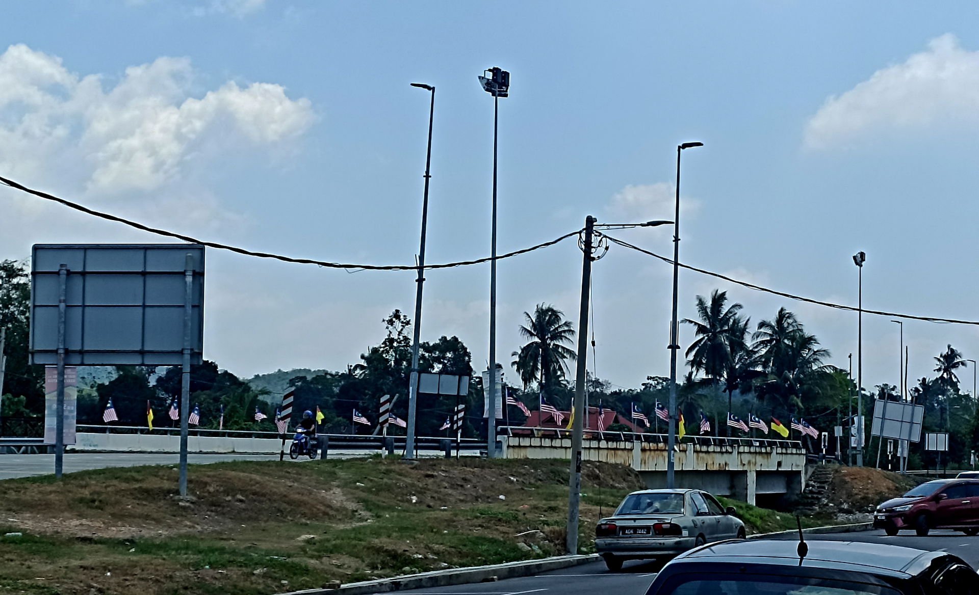 The concrete bridge that spans the Jempol River (tributary of t…