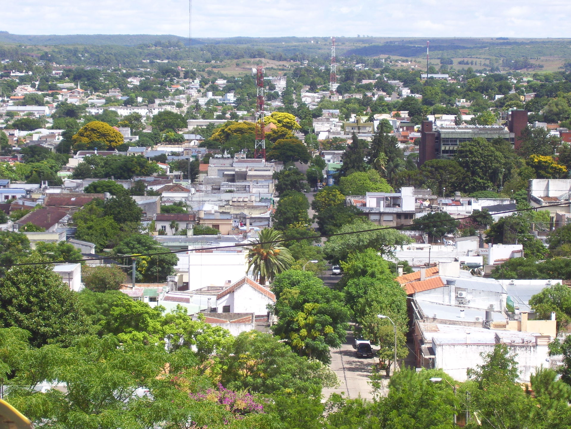 Vista de la ciudad de Rivera desde el Cerro Marconi, hacia el n…