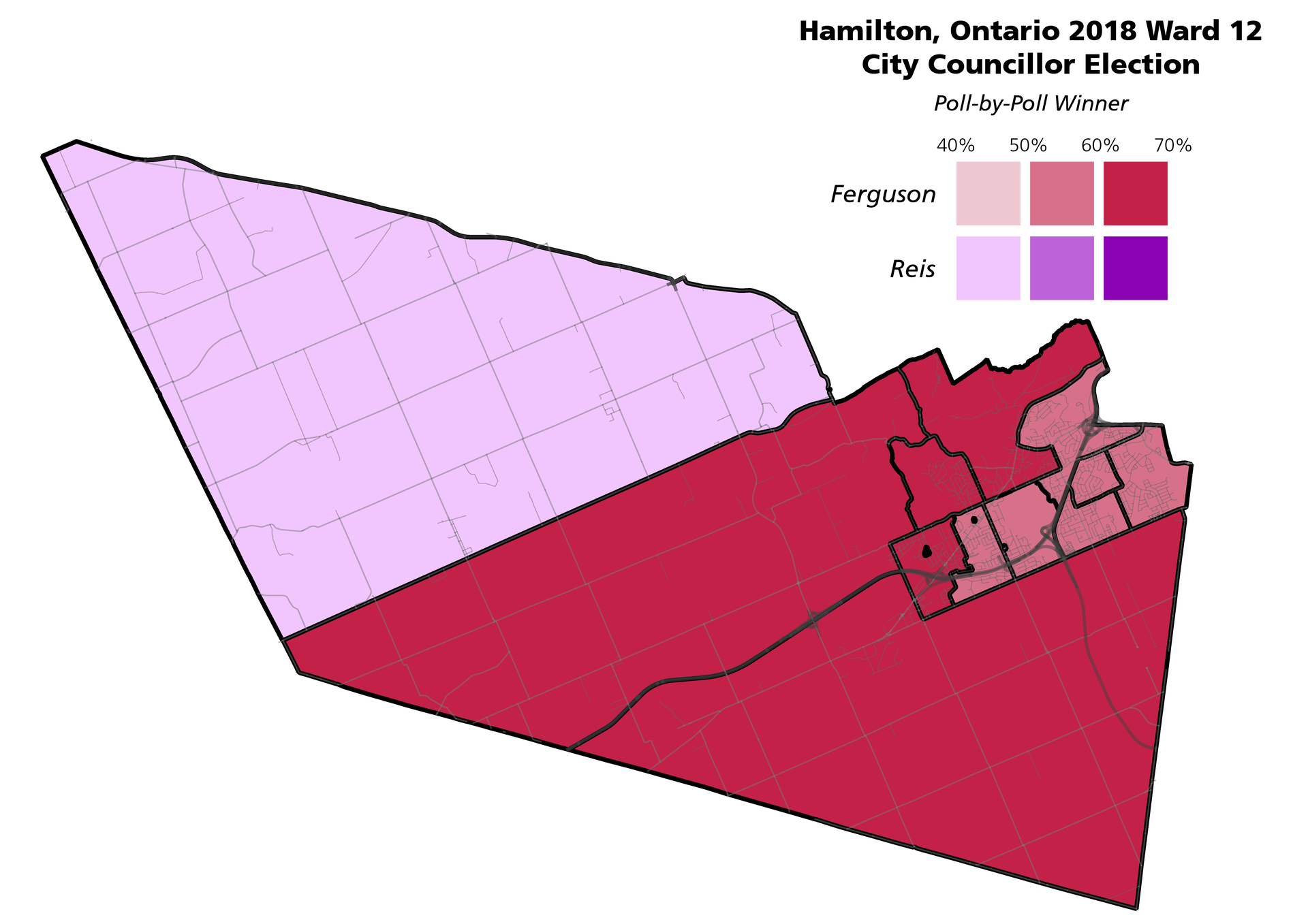 The winners in each poll for the 2018 Hamilton, Ontario Ward 12…