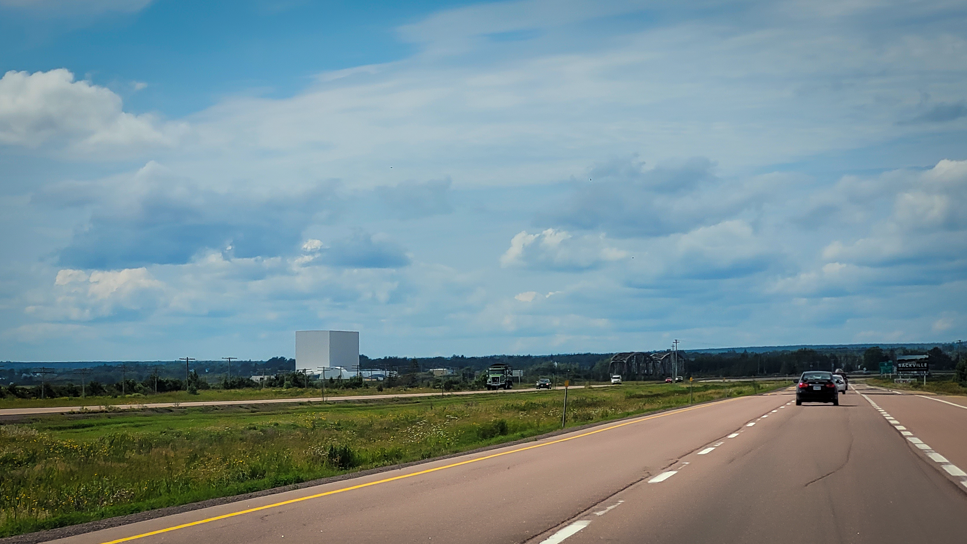 Sackville NB, viewed from the westbound lane of the Trans-Canad…