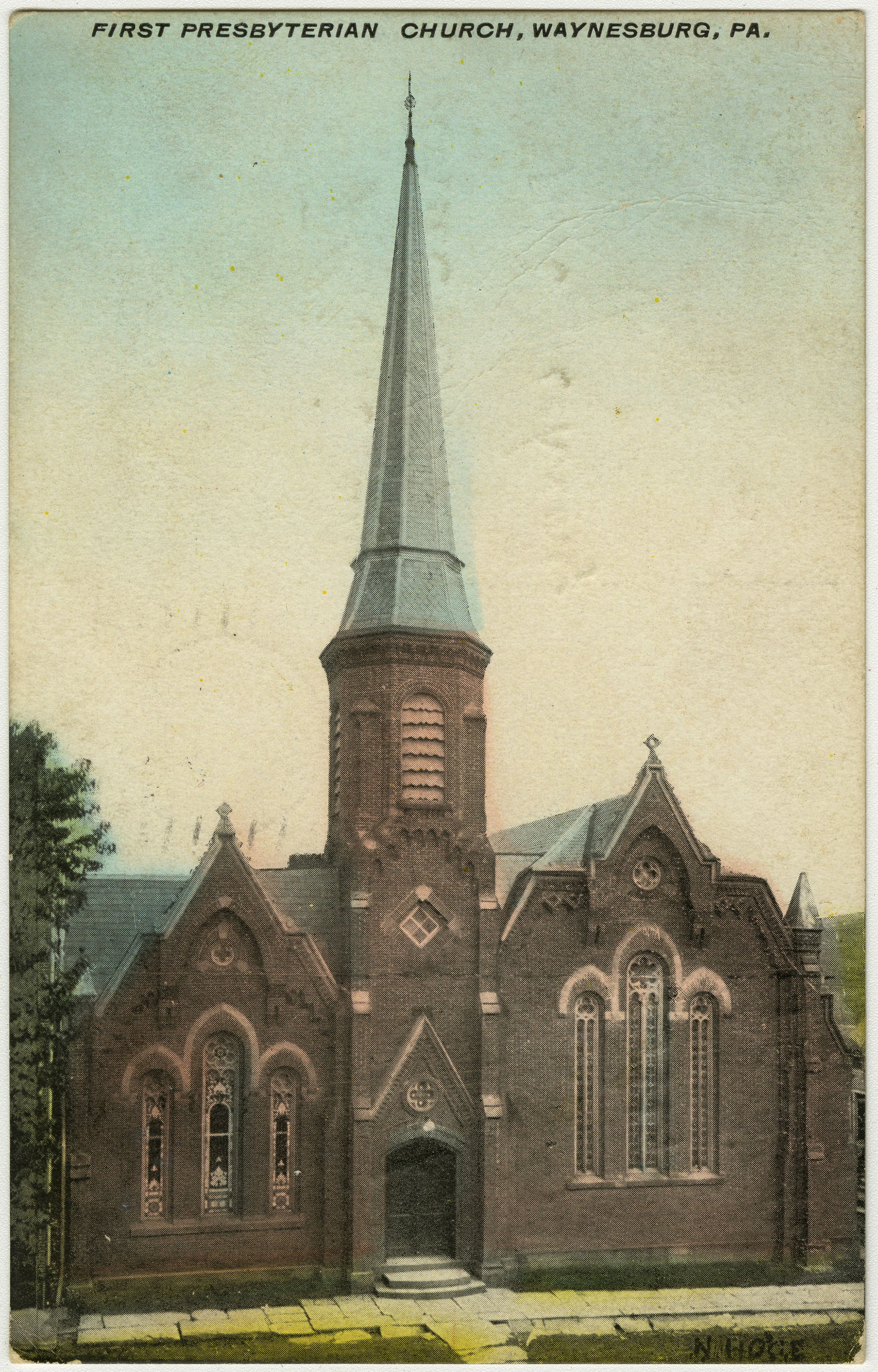 First Presbyterian Church in Waynesburg, Pennsylvania from a pr…