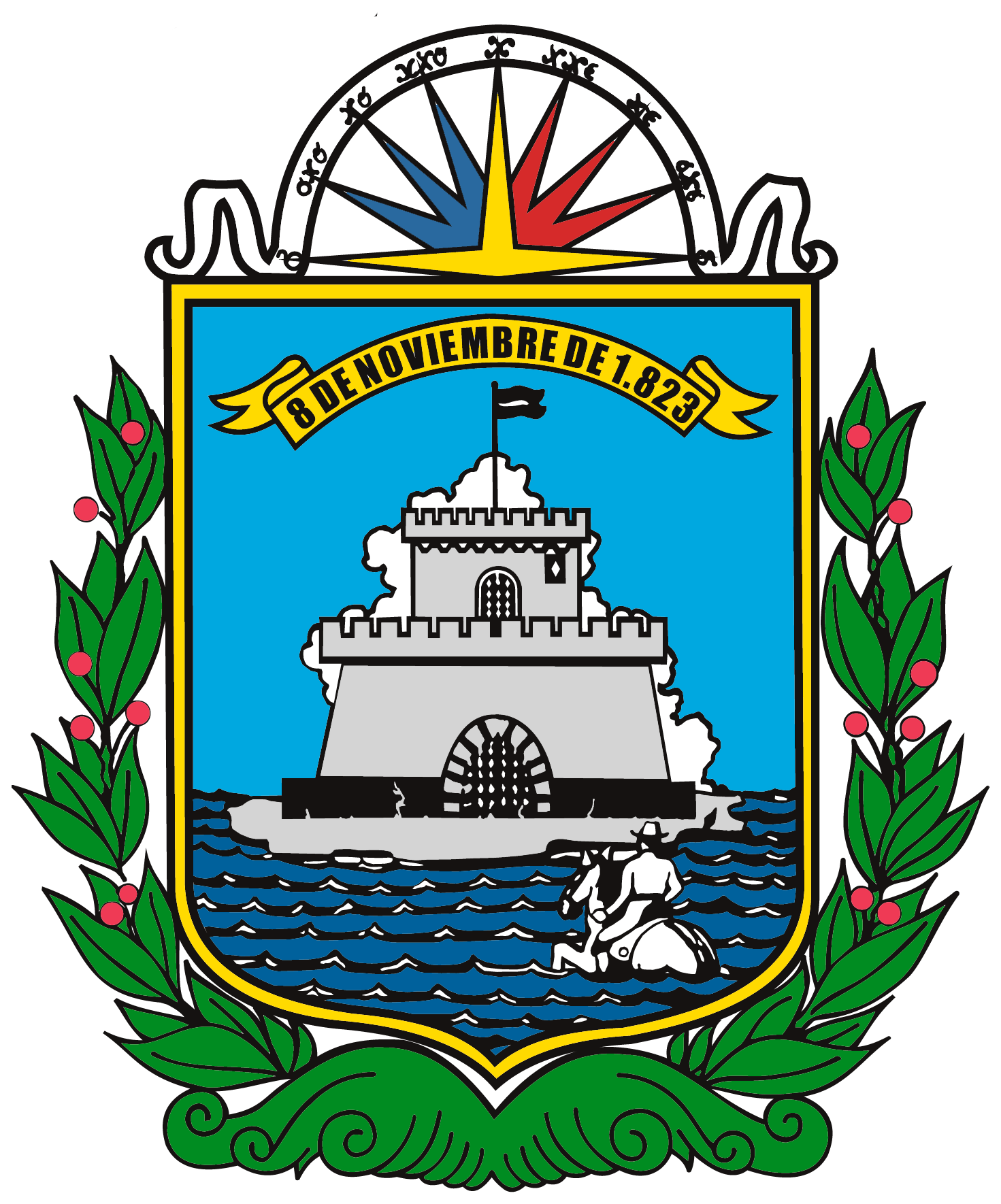 Escudo del Municipio Puerto Cabello, Carabobo, Venezuela.