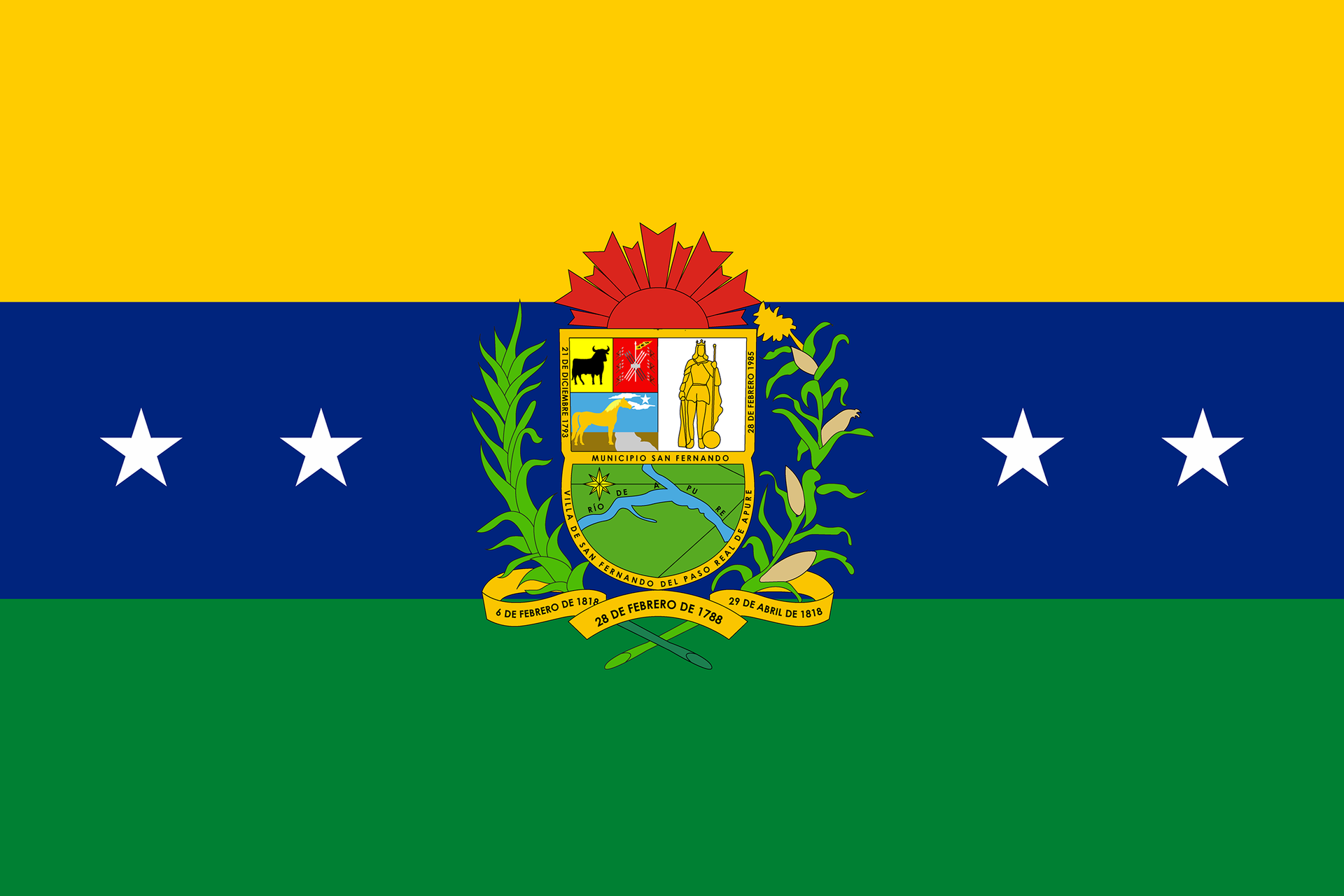 Flag of the San Fernando Municipality, Apure State, Venezuela