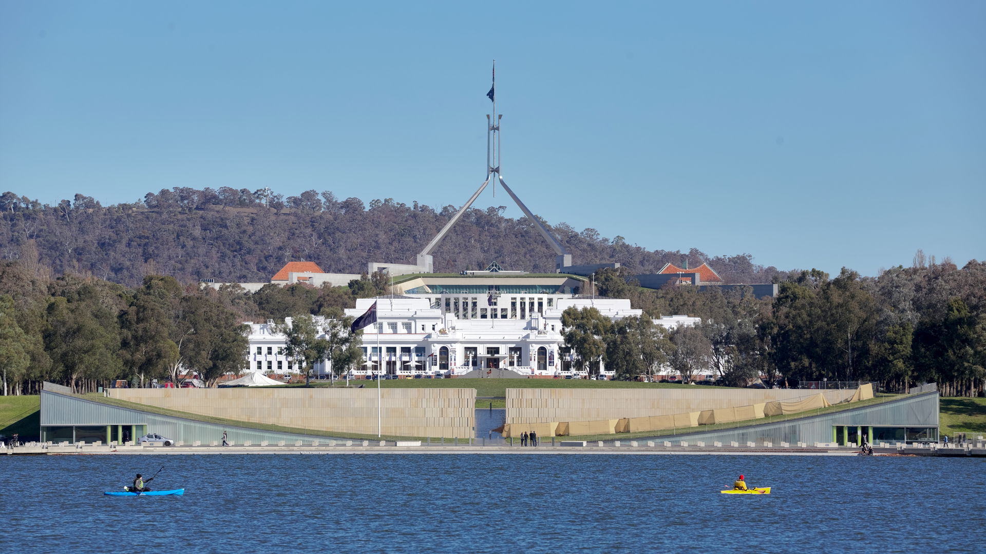 View from Lake Burley Griffin, in Canberra Australia. The older…
