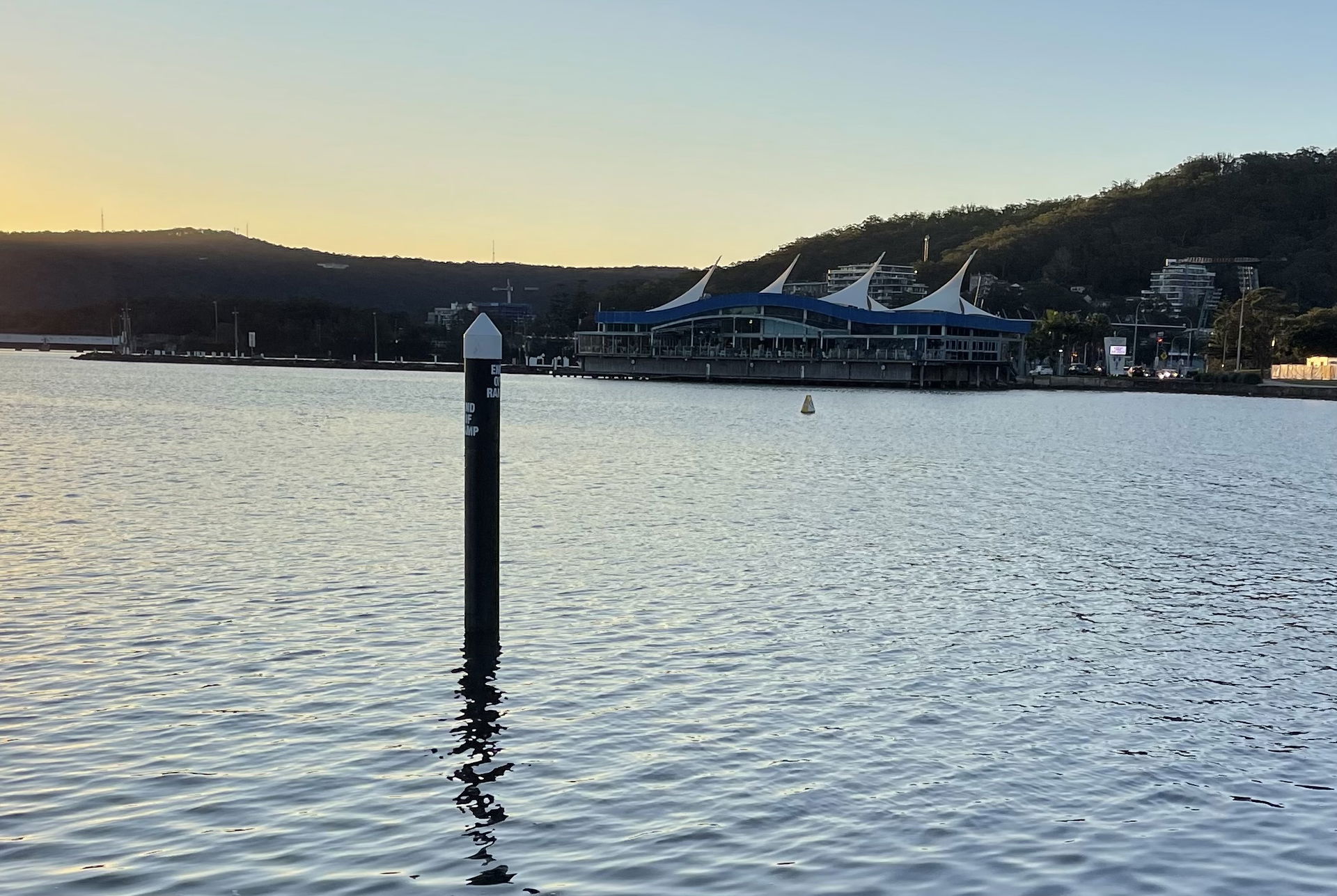 Gosford Water Front at dusk on the Central Coast