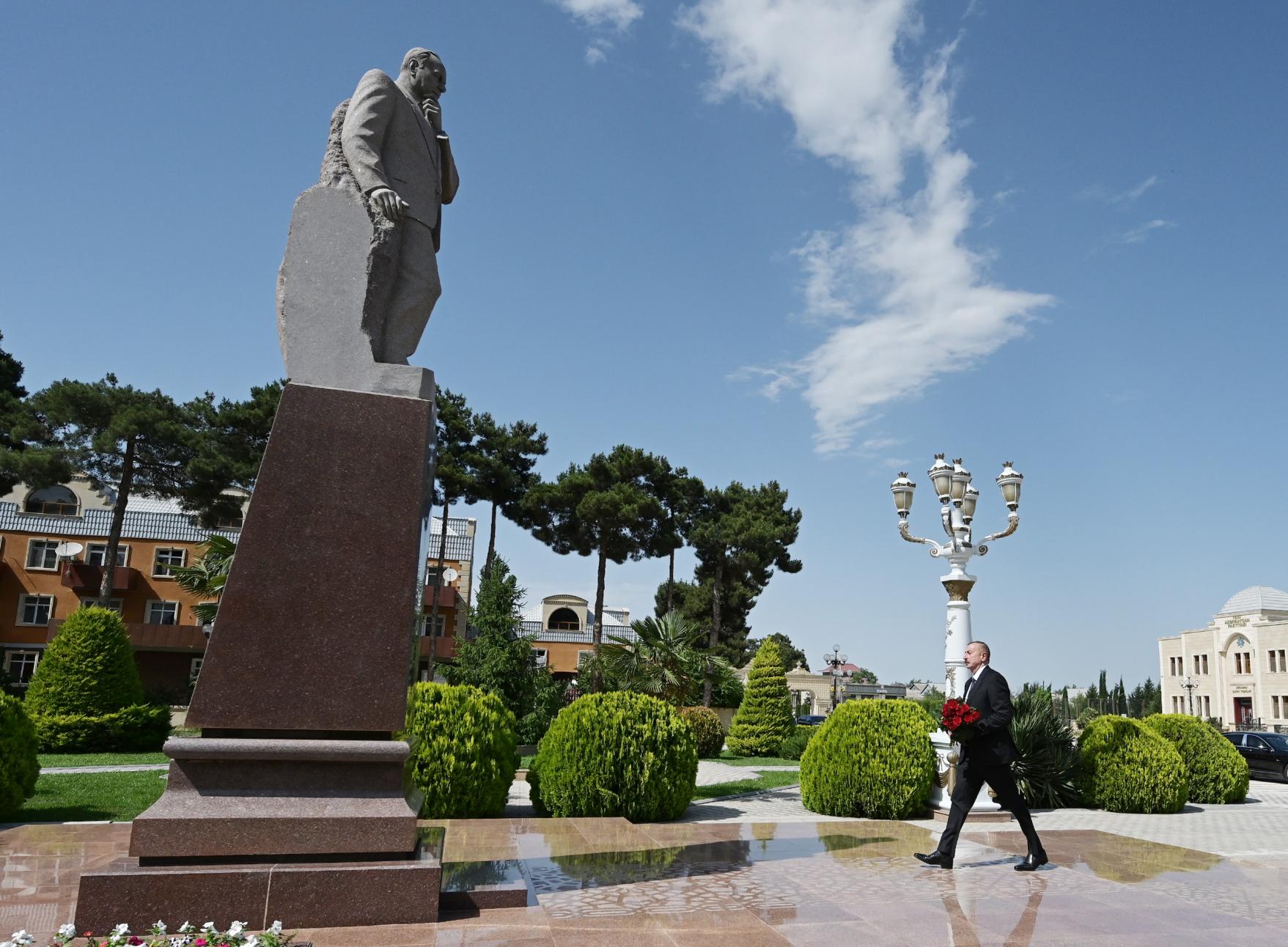 Ilham Aliyev arrived in Aghjabadi district for visit