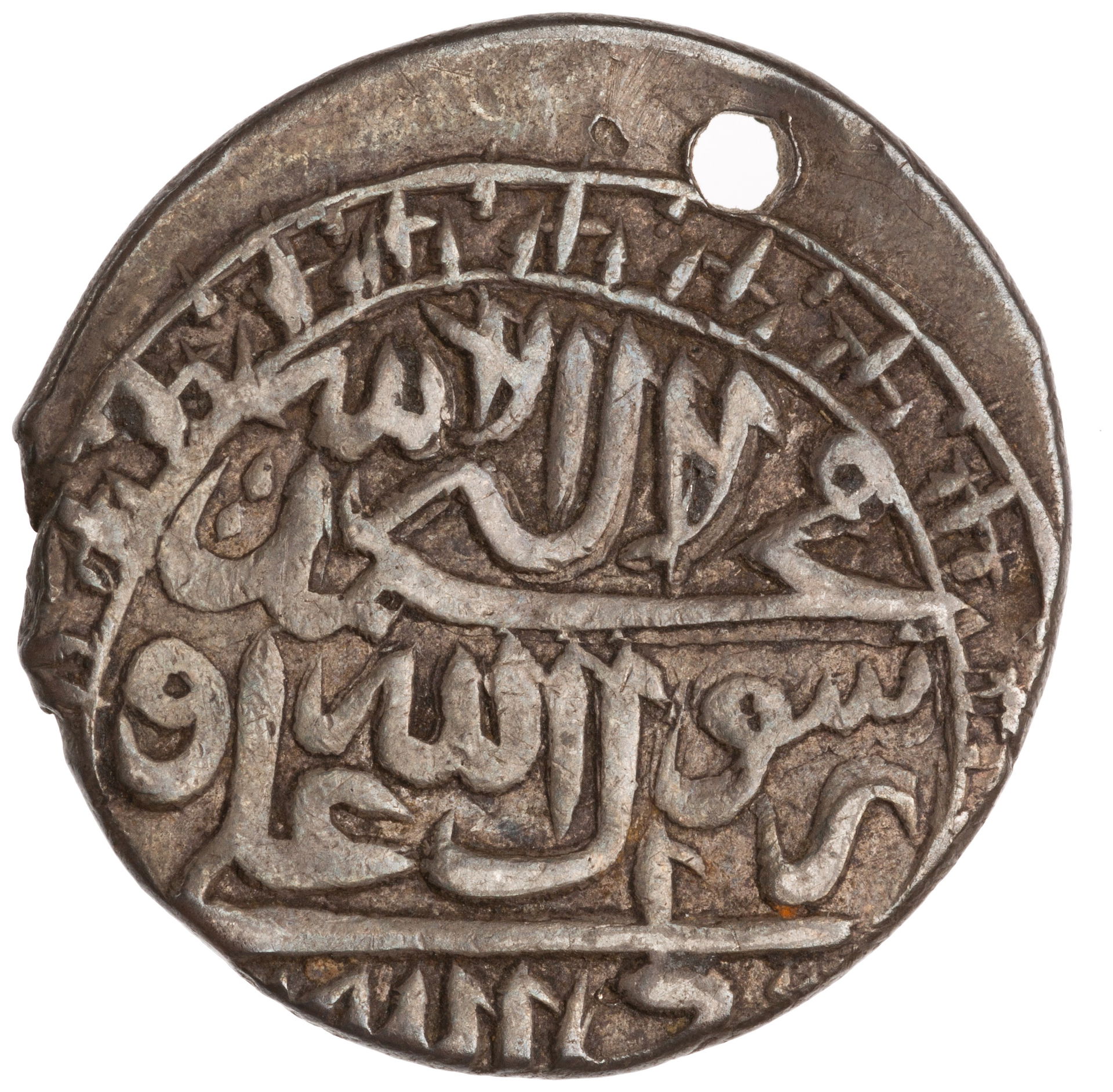Silver coin of Karim Khan Zand minted in Ganja. Dated 1763/4. R…
