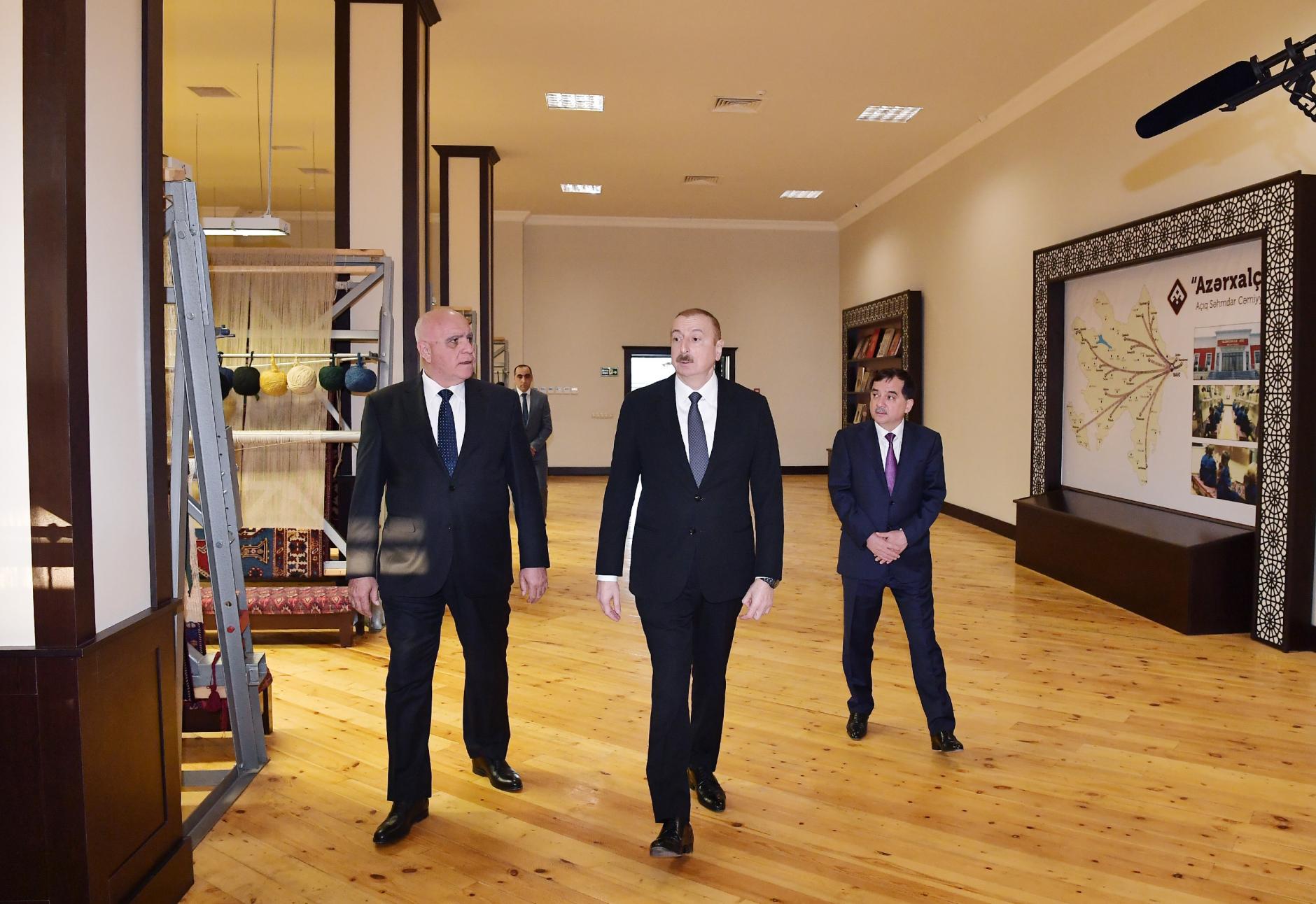 Ilham Aliyev visited Gazaкh branch of “Azerкhalcha” OJSC