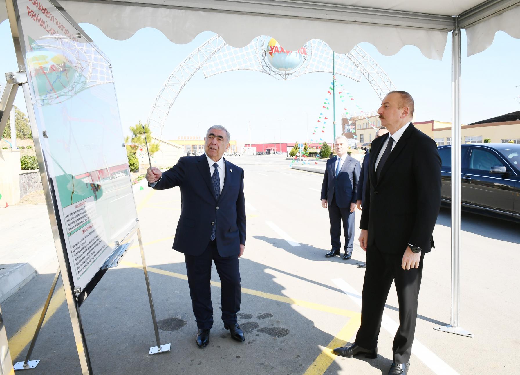 Ilham Aliyev inaugurated Gizilhajili-Goranboy-Goran-Rahimli-Vey…