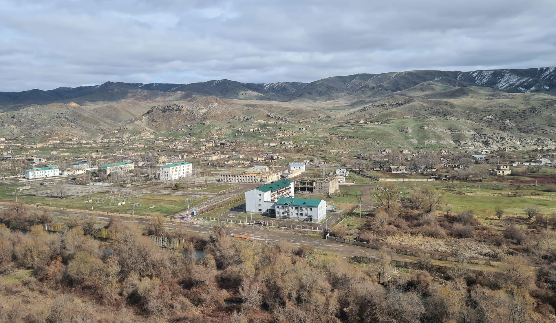 View of the ruined city of Qubadli in the Republic of Azerbaija…