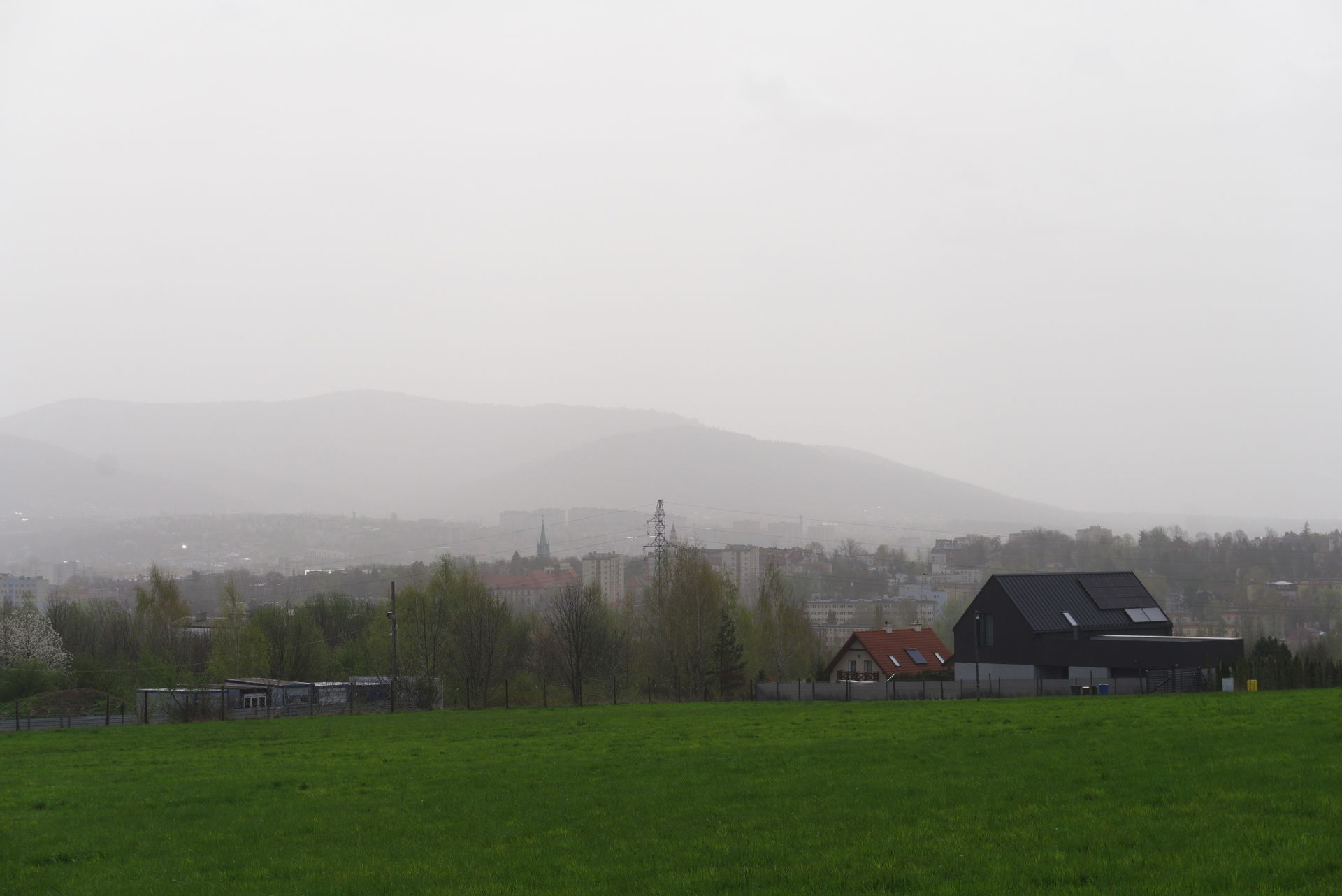 View from the Trzy Lipki Hill in Bielsko-Biała towards the Besk…