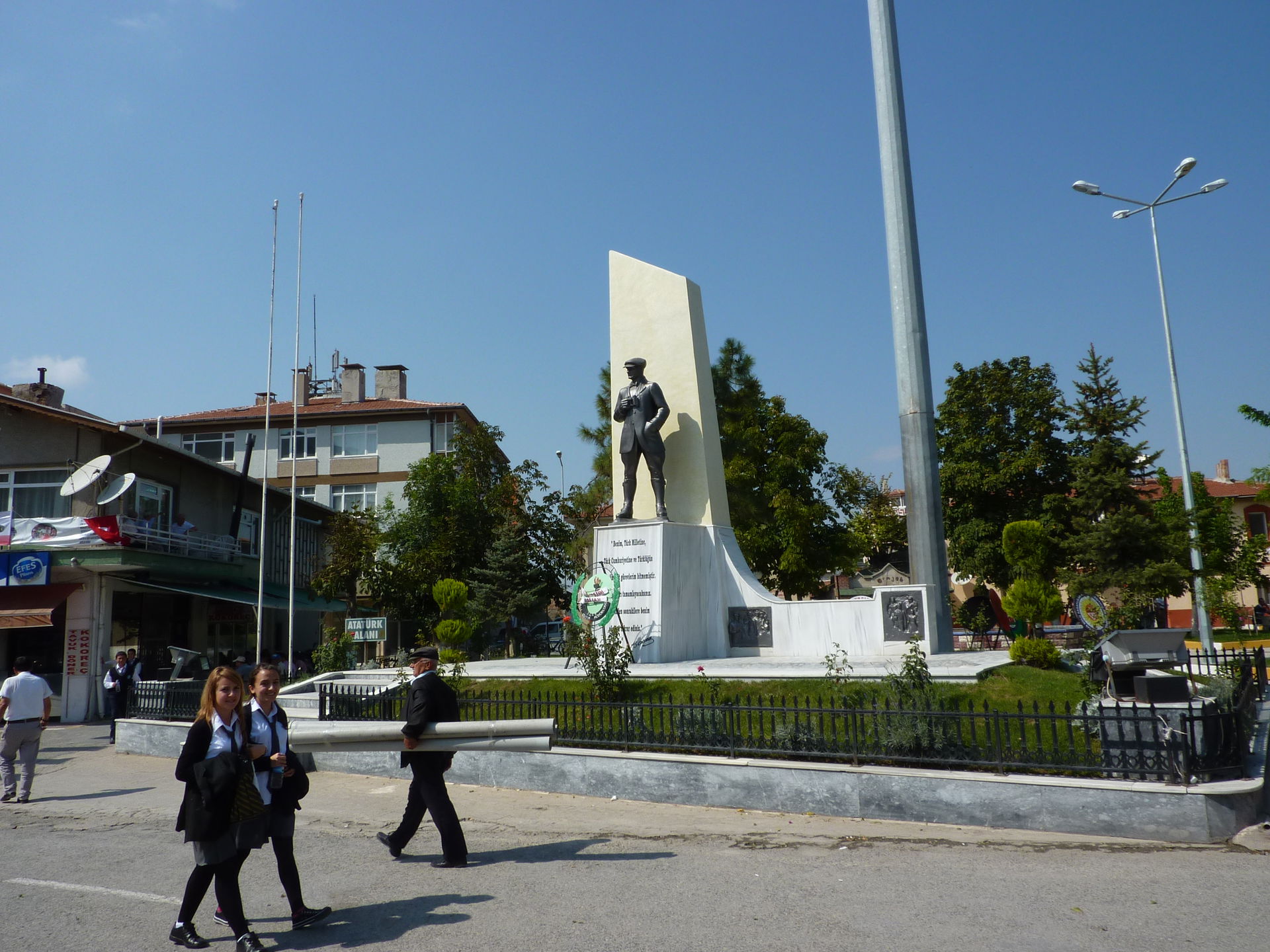 Central square area in Saray City, Tekirdağ Province, Turkey. T…