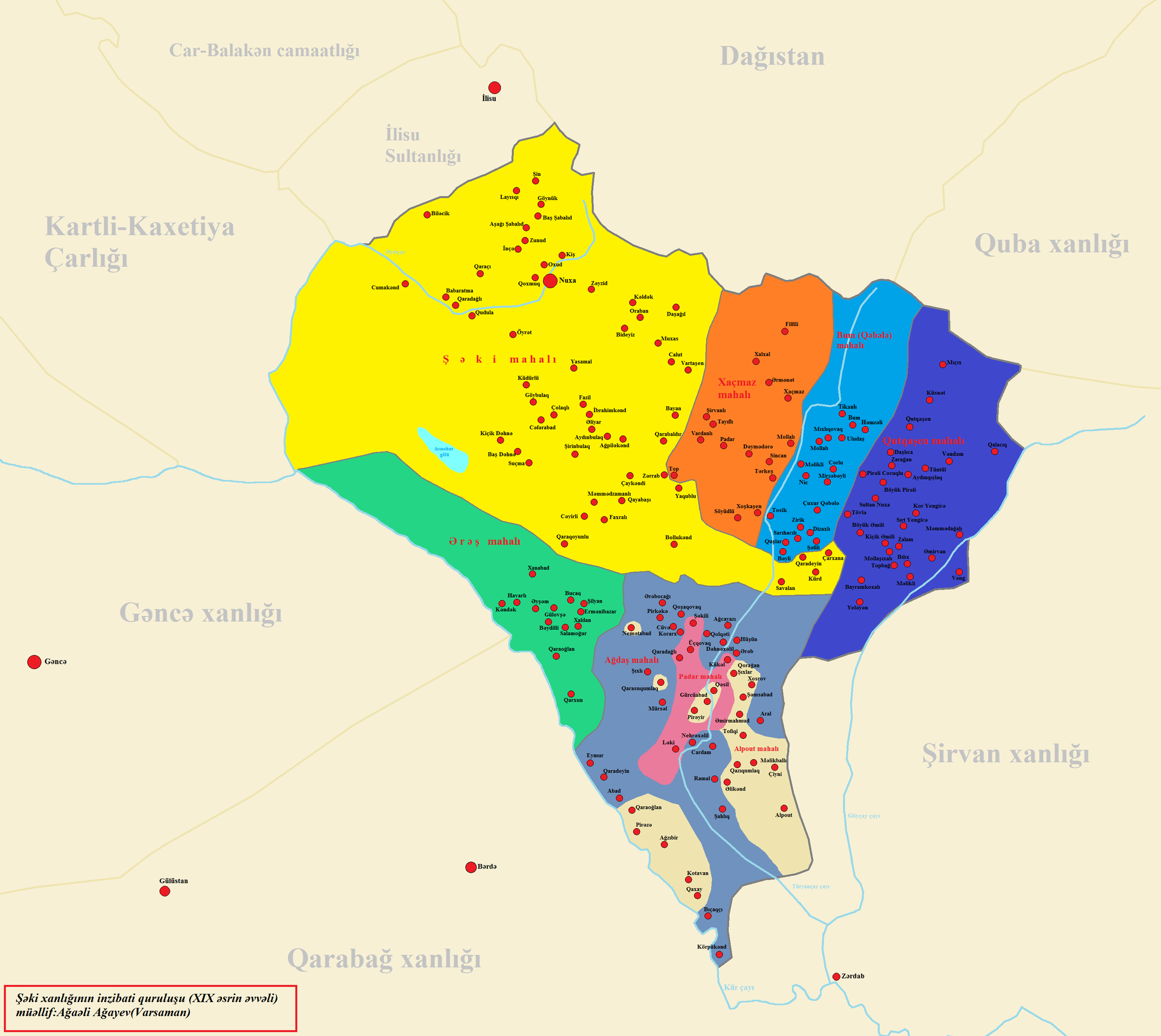 mahals of Shaki khanate