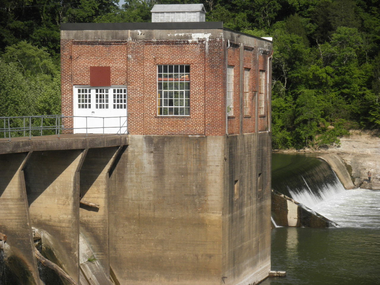Dam including spillway and power-house of an old hydro-electric…