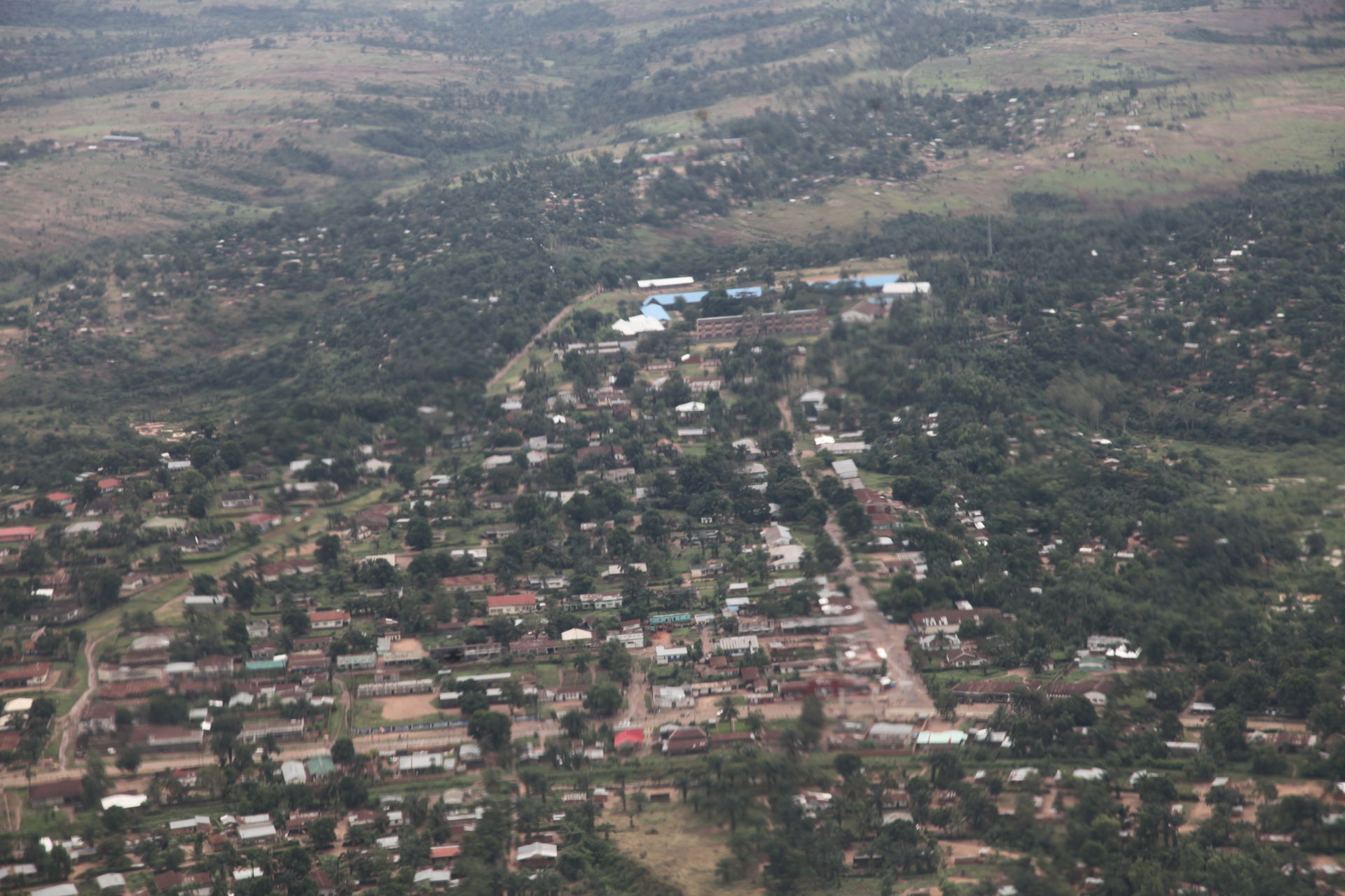 Aerial photograph of Kananga.