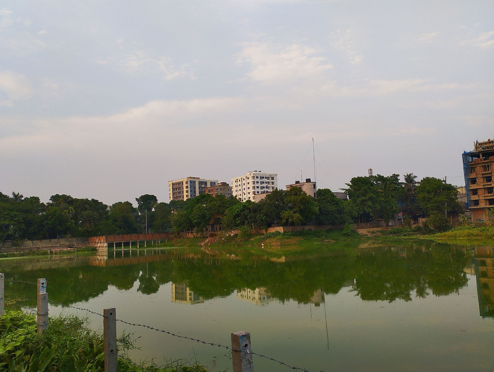 Some buildings of Faridpur city can be seen from outside Faridp…