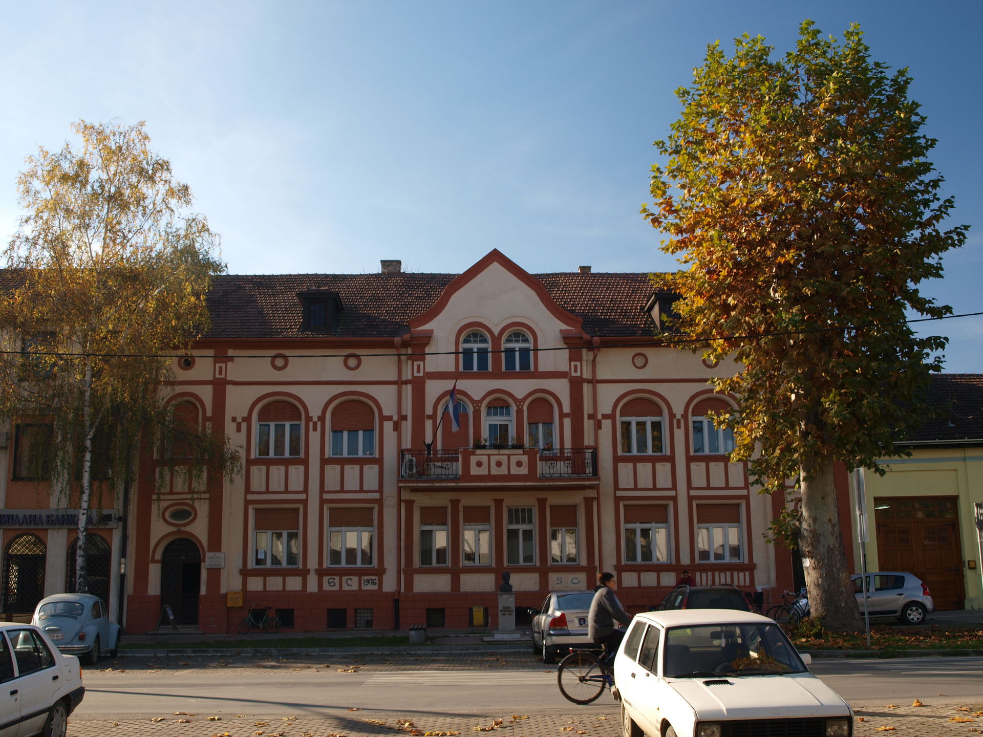 Library "Veljko Petrović" in center of Bačka Palanka.