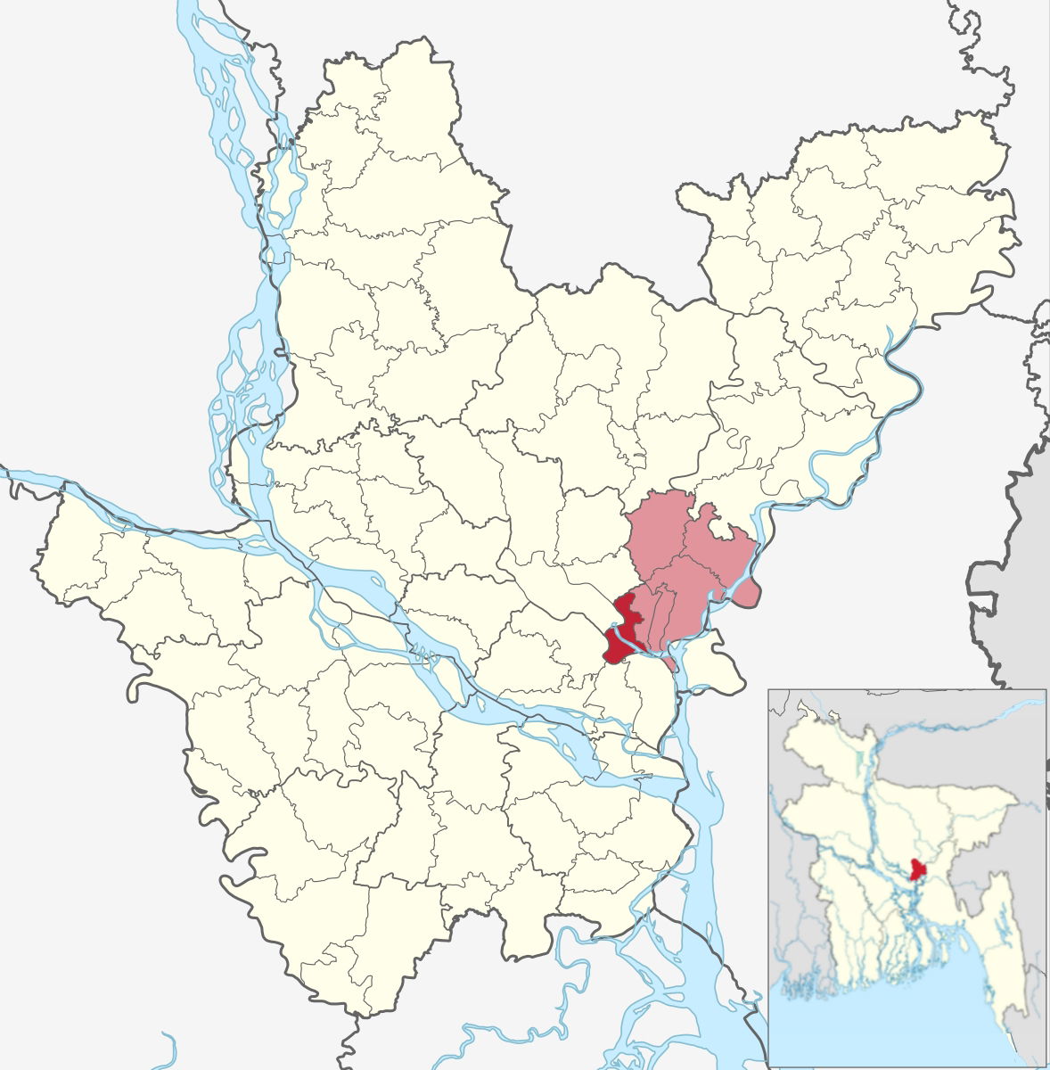 Map of Narayanganj Sadar upazila