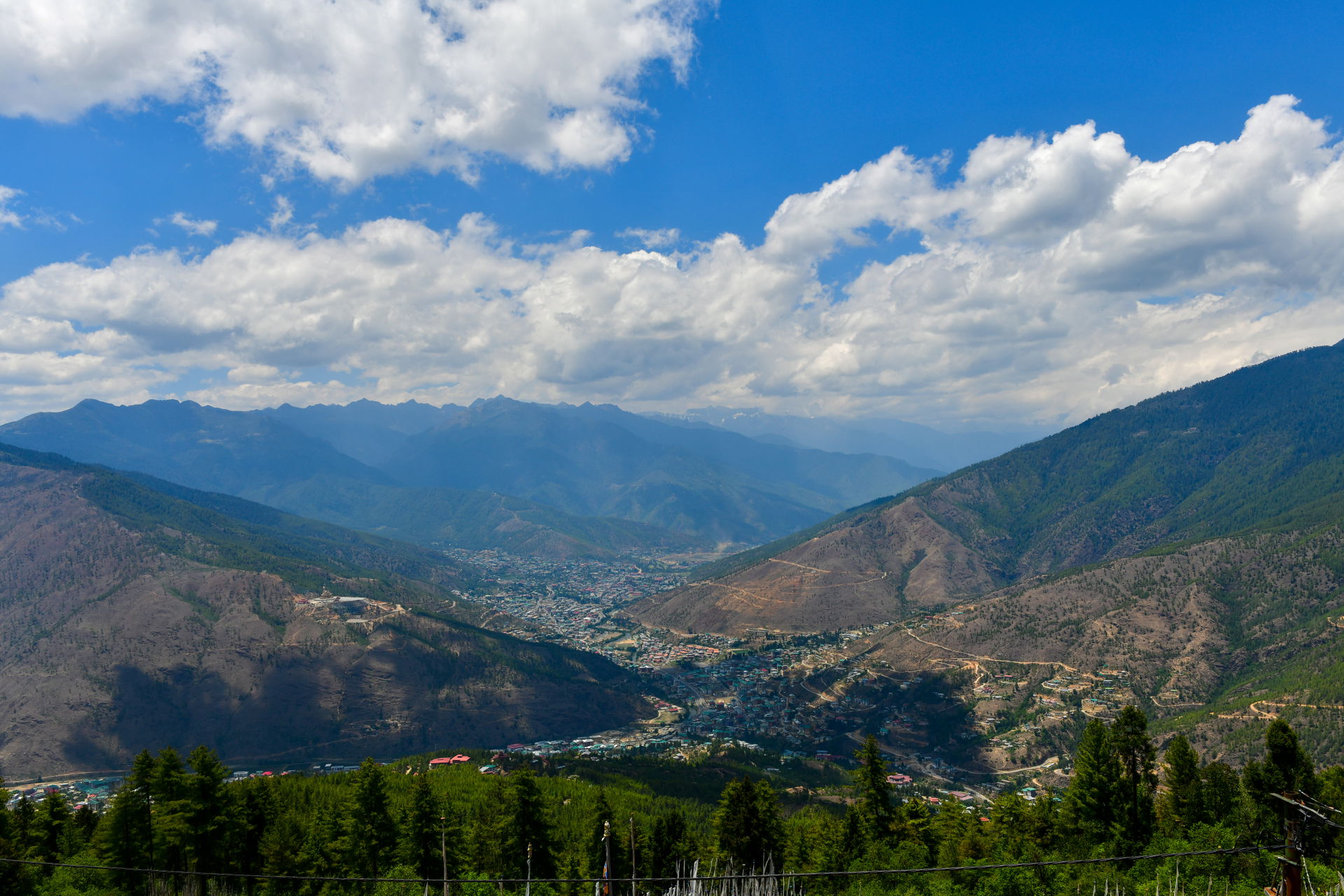 A view of Thimphu city from Talakha Gonpa