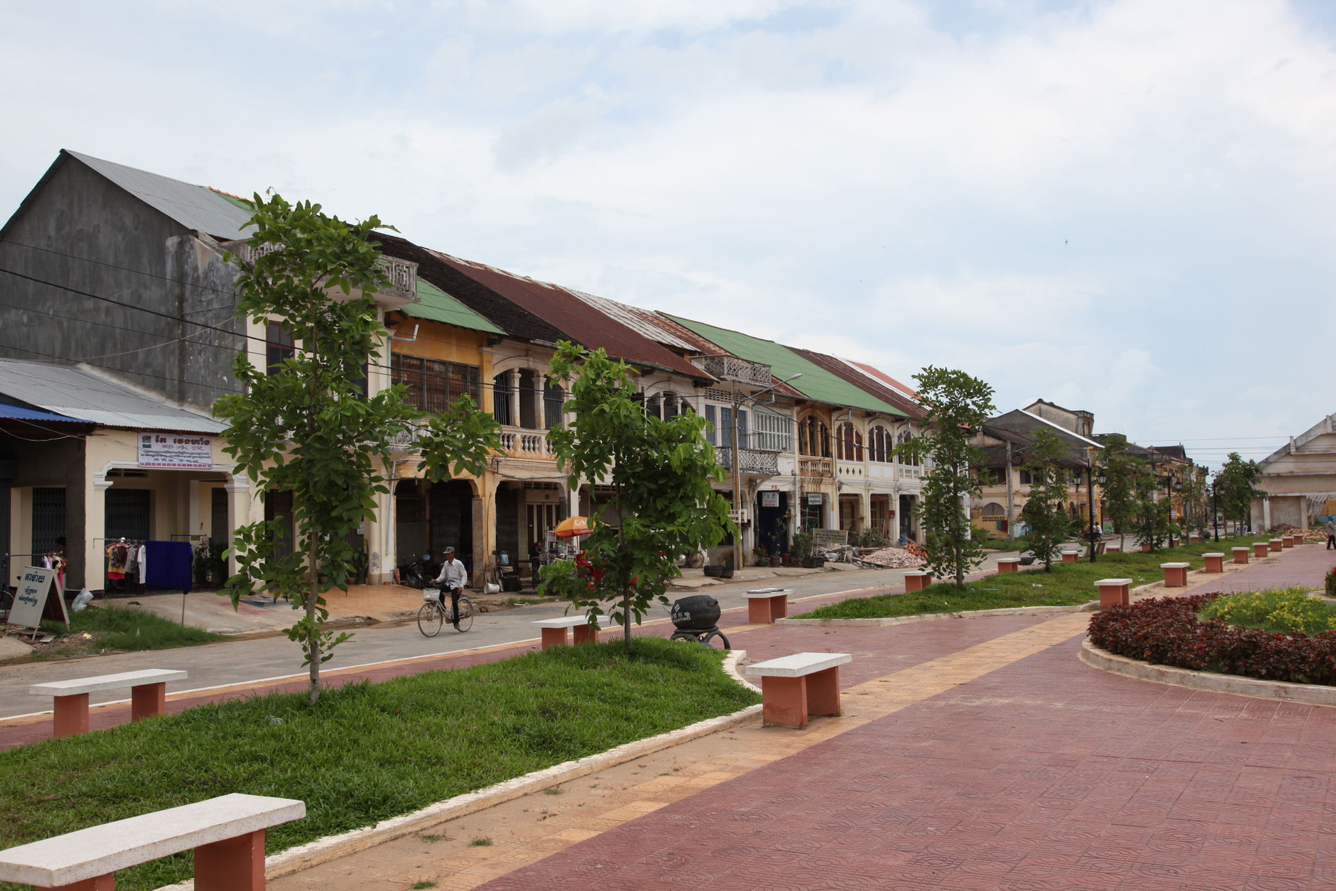 Street in Kampot in Cambodia