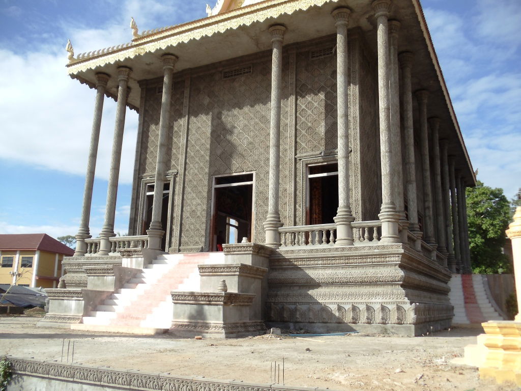 Wat Kratie Buddhist Temple Building, Mr.Men Sovann was Building…