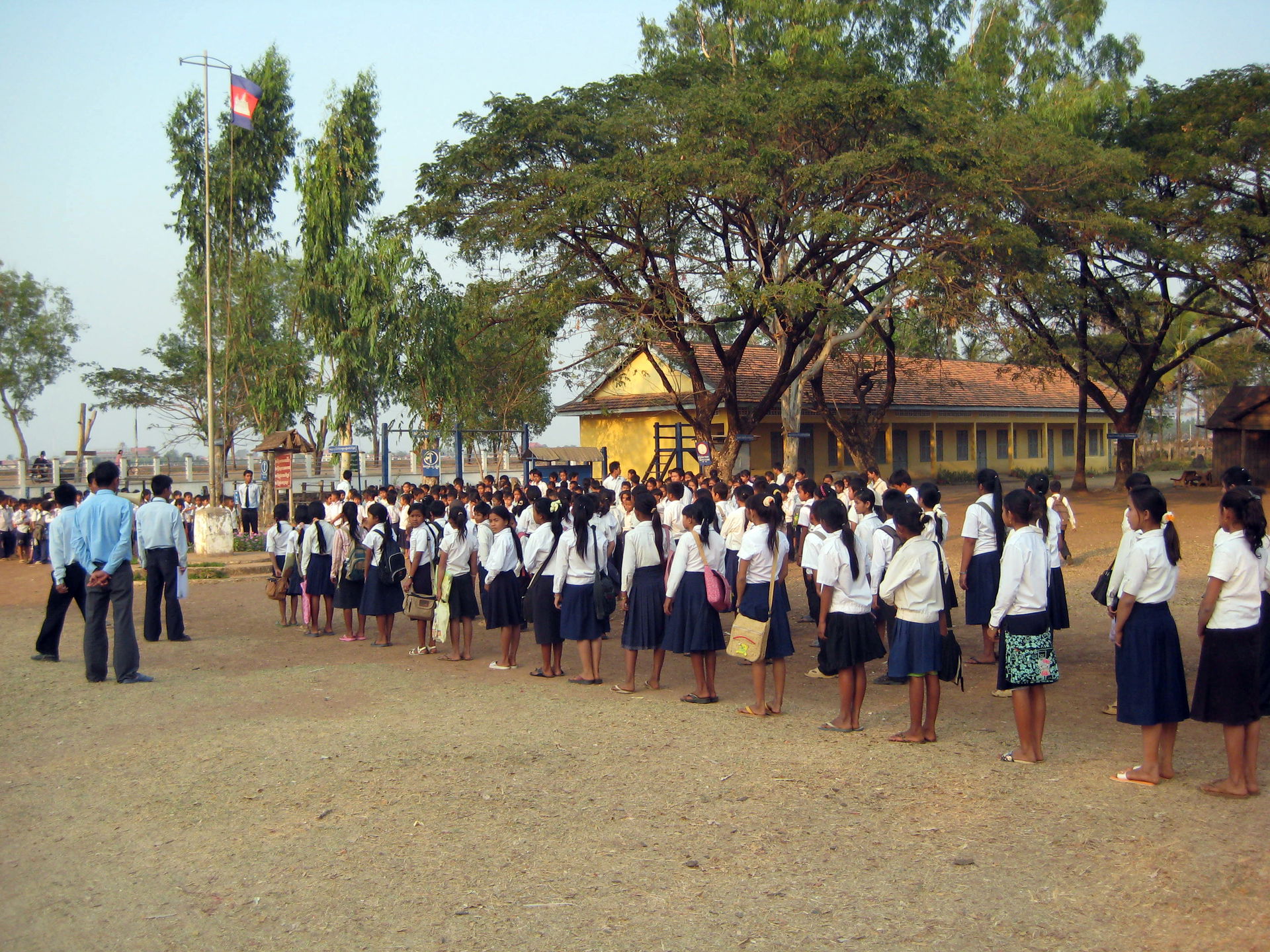 The school yard in an elementary school in Samraong, Oddar Mean…