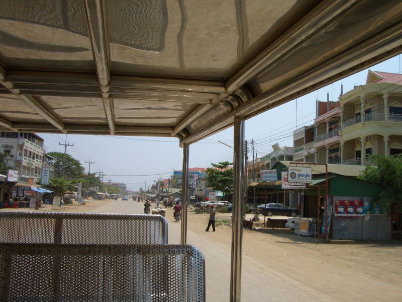 In the transfer bus to the border to Cambodia, Poipet.