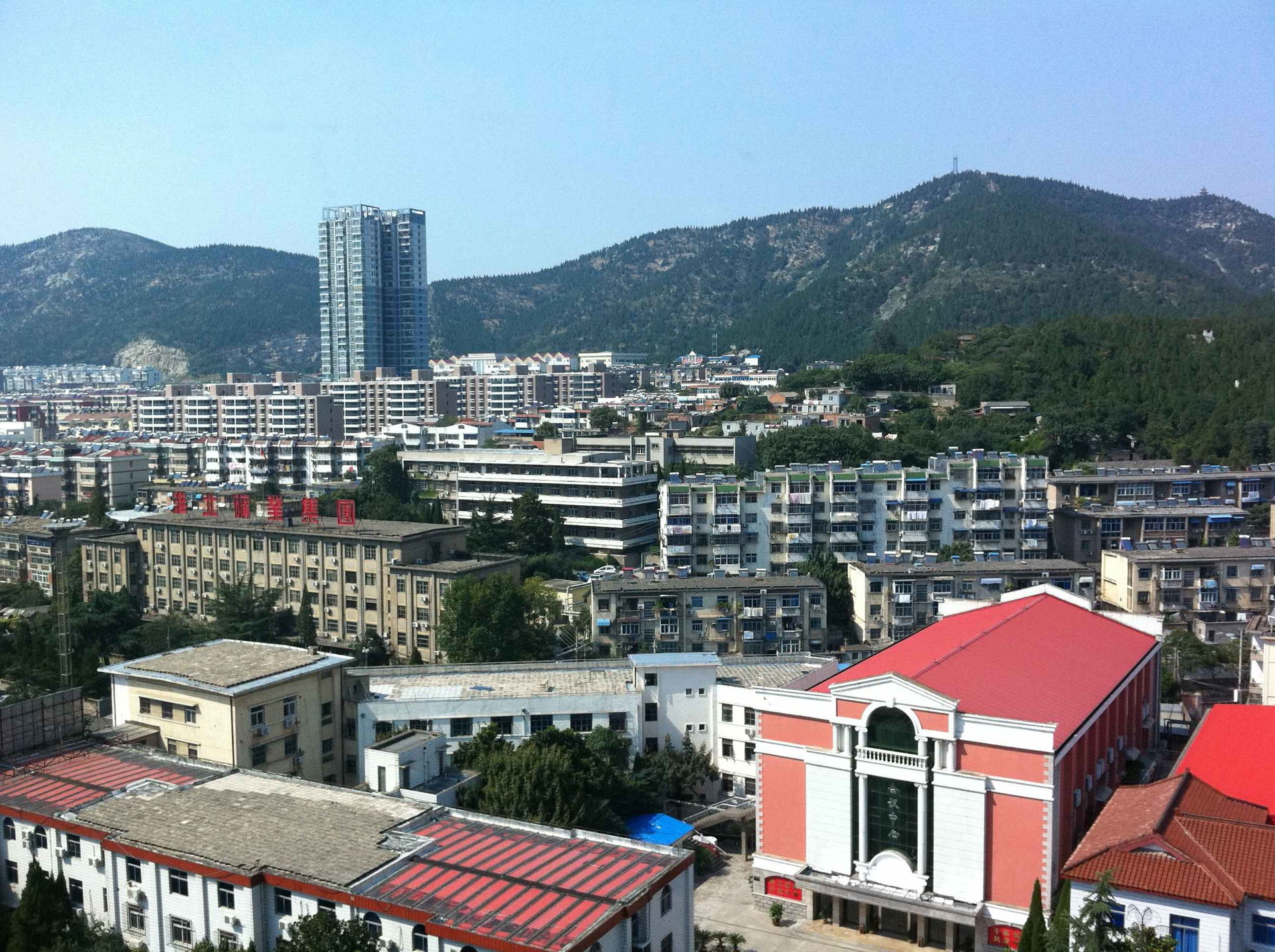 View of City of Huaibei, China. Taken facing east from Xiang Wa…