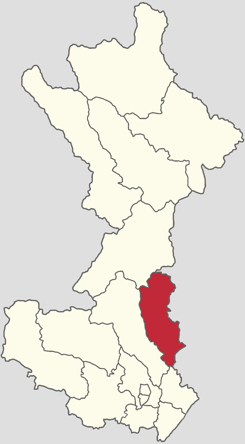 Map location of Huaibei Town (highlighted) within Huairou Distr…