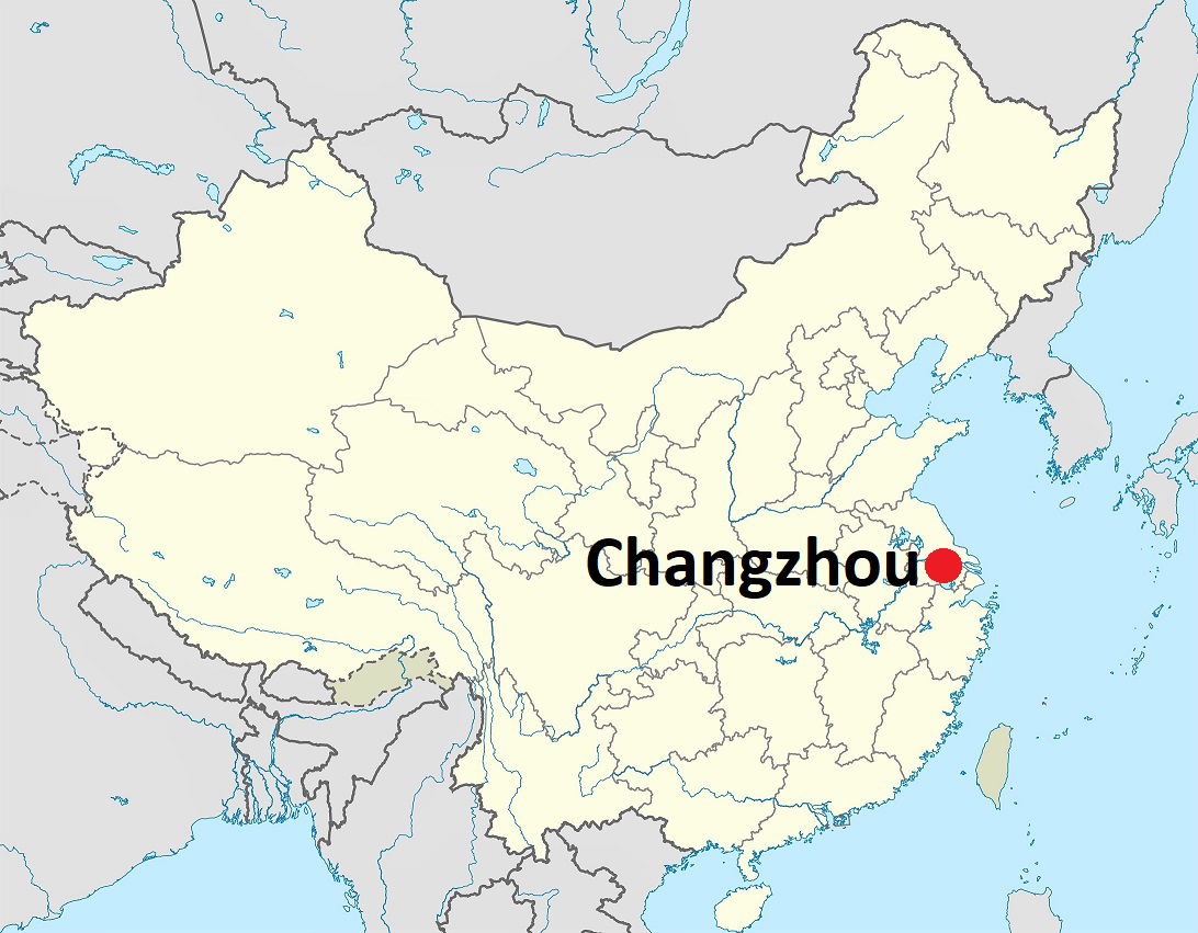 Location MAP Changzhou in Jiangsu Province, China. Based on a m…