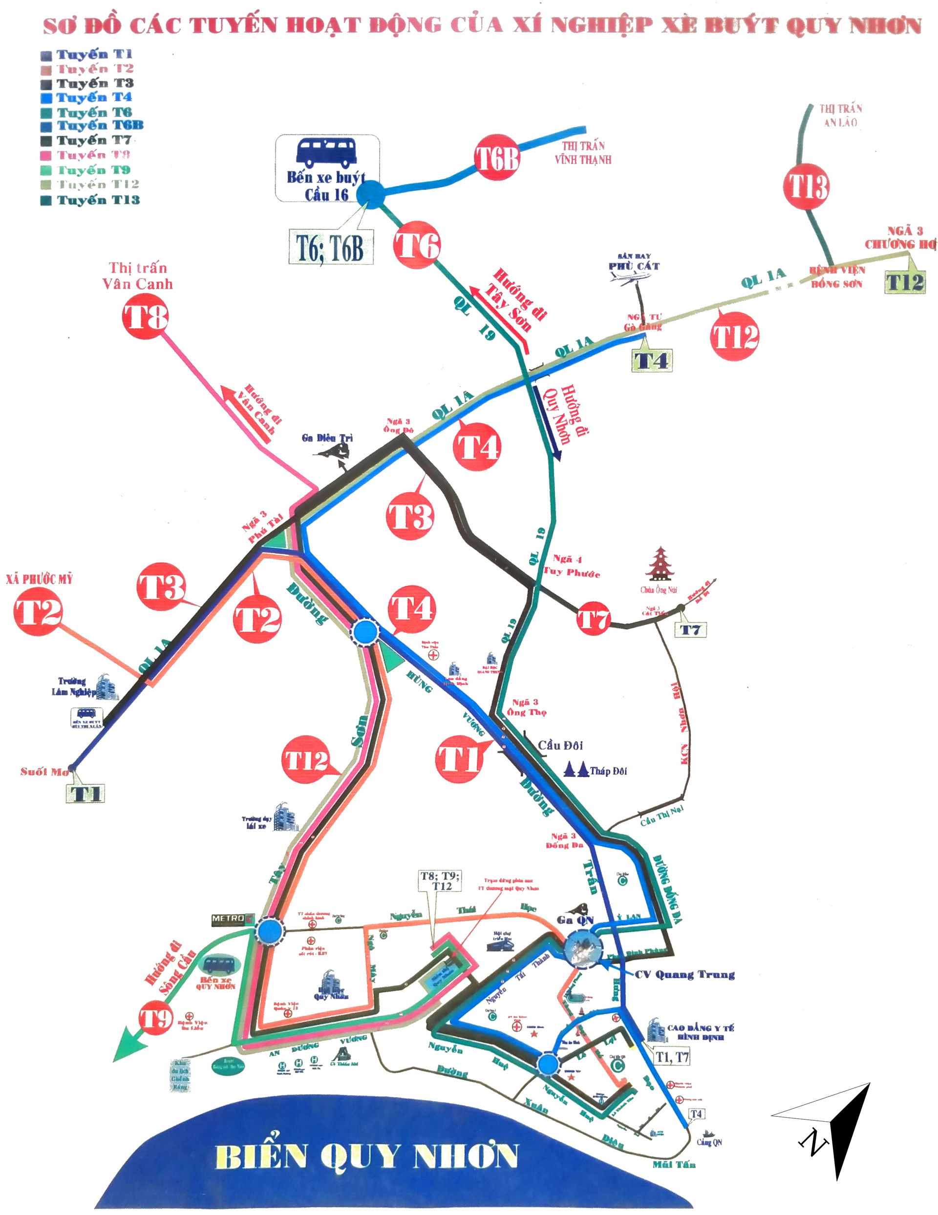 Quy Nhon Bus Map
