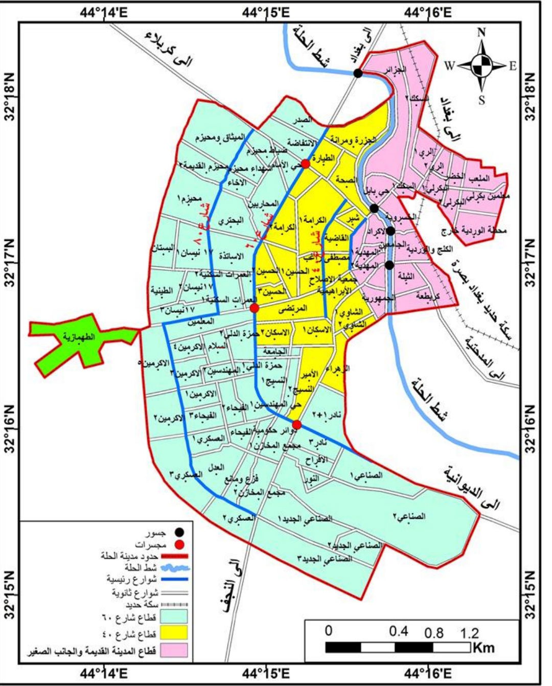 Hillah City Map of Streets