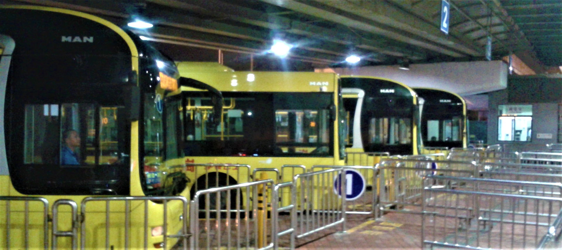 Cross-border shuttle buses at Huanggang Port in Shenzhen