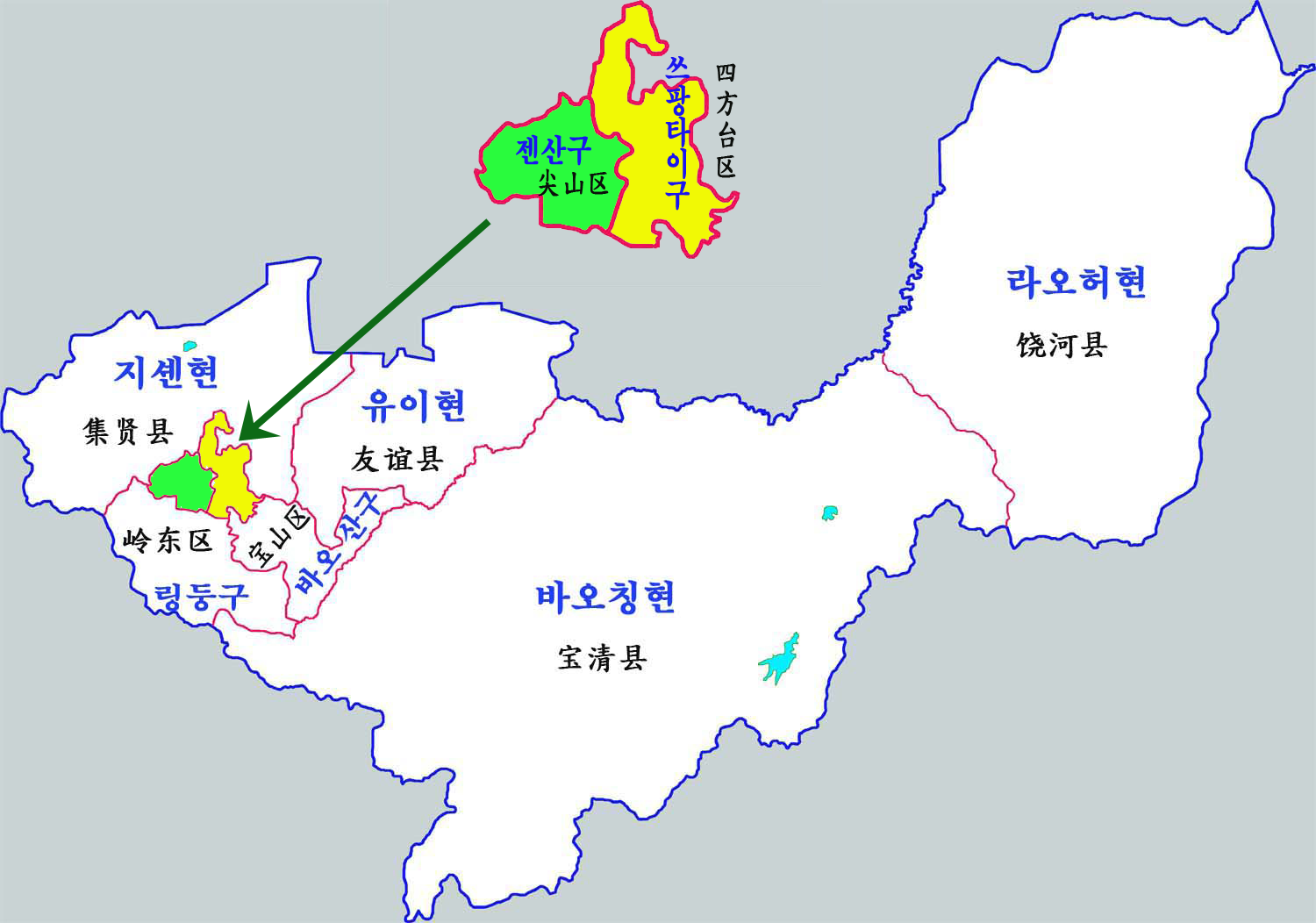솽야산시 현급구역