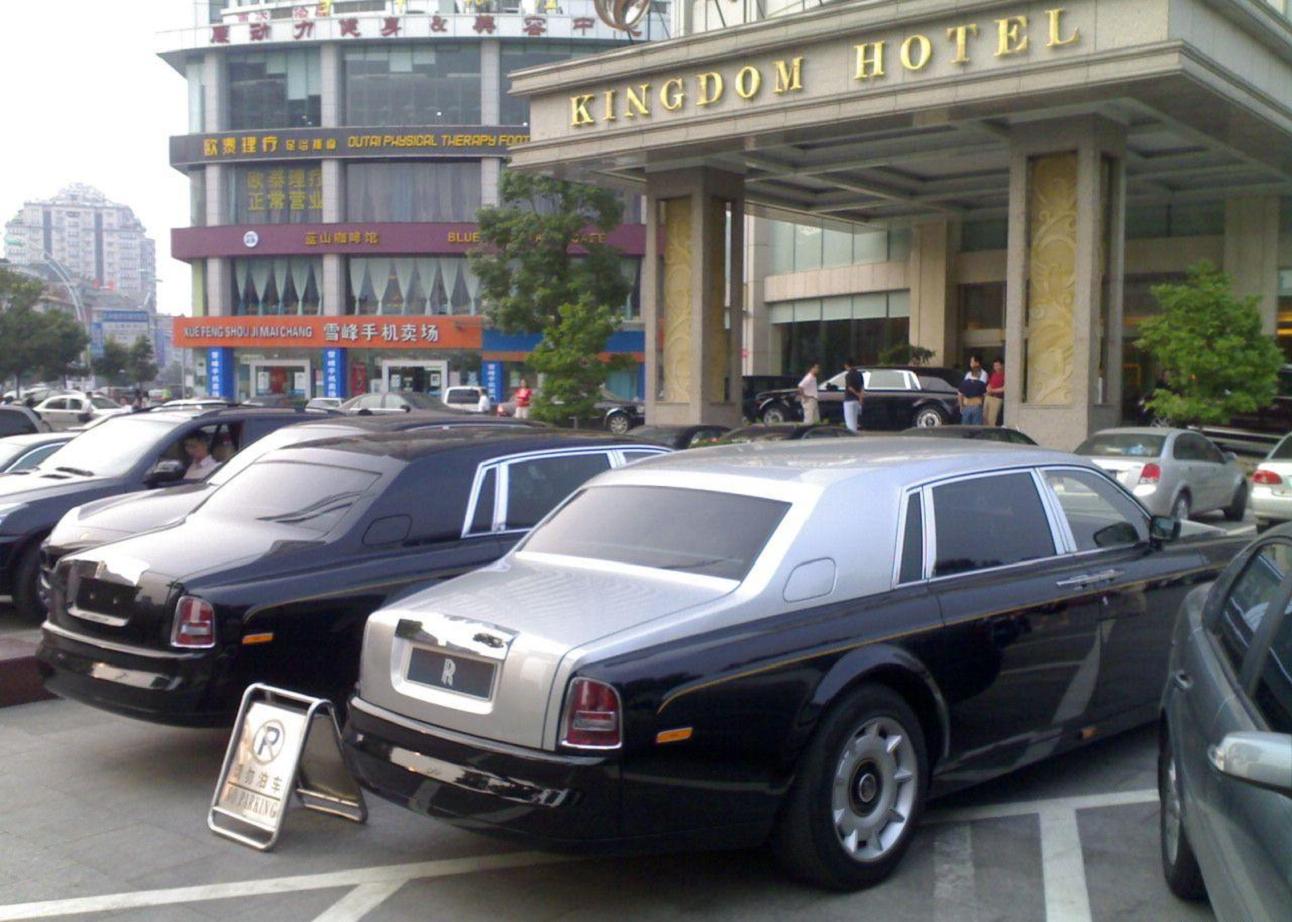 Rolls-Royce special parking zone, in the Kingdom Hotel, Jinhua,…