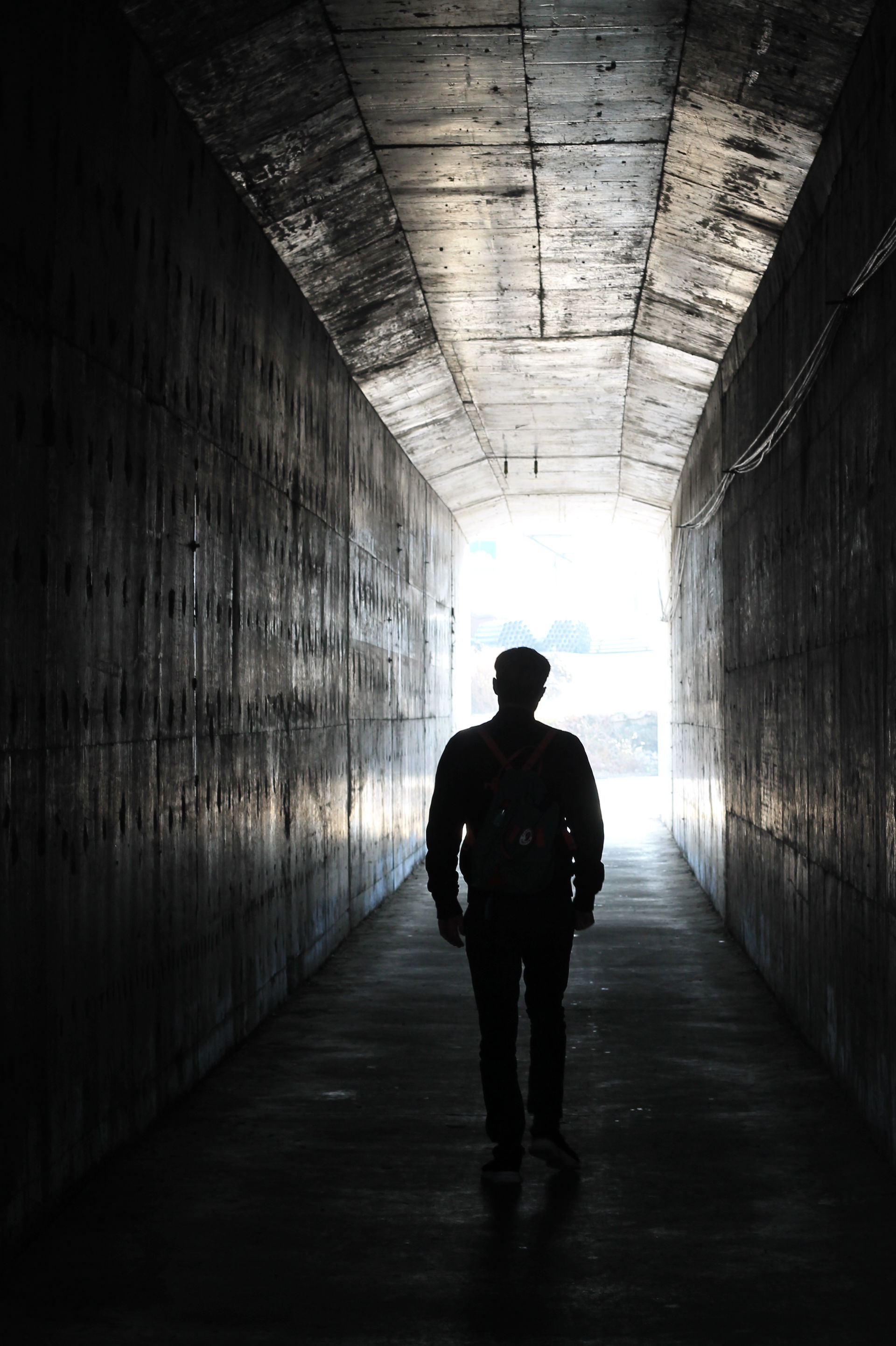This tunnel divides the modern main town from a small, poor vil…
