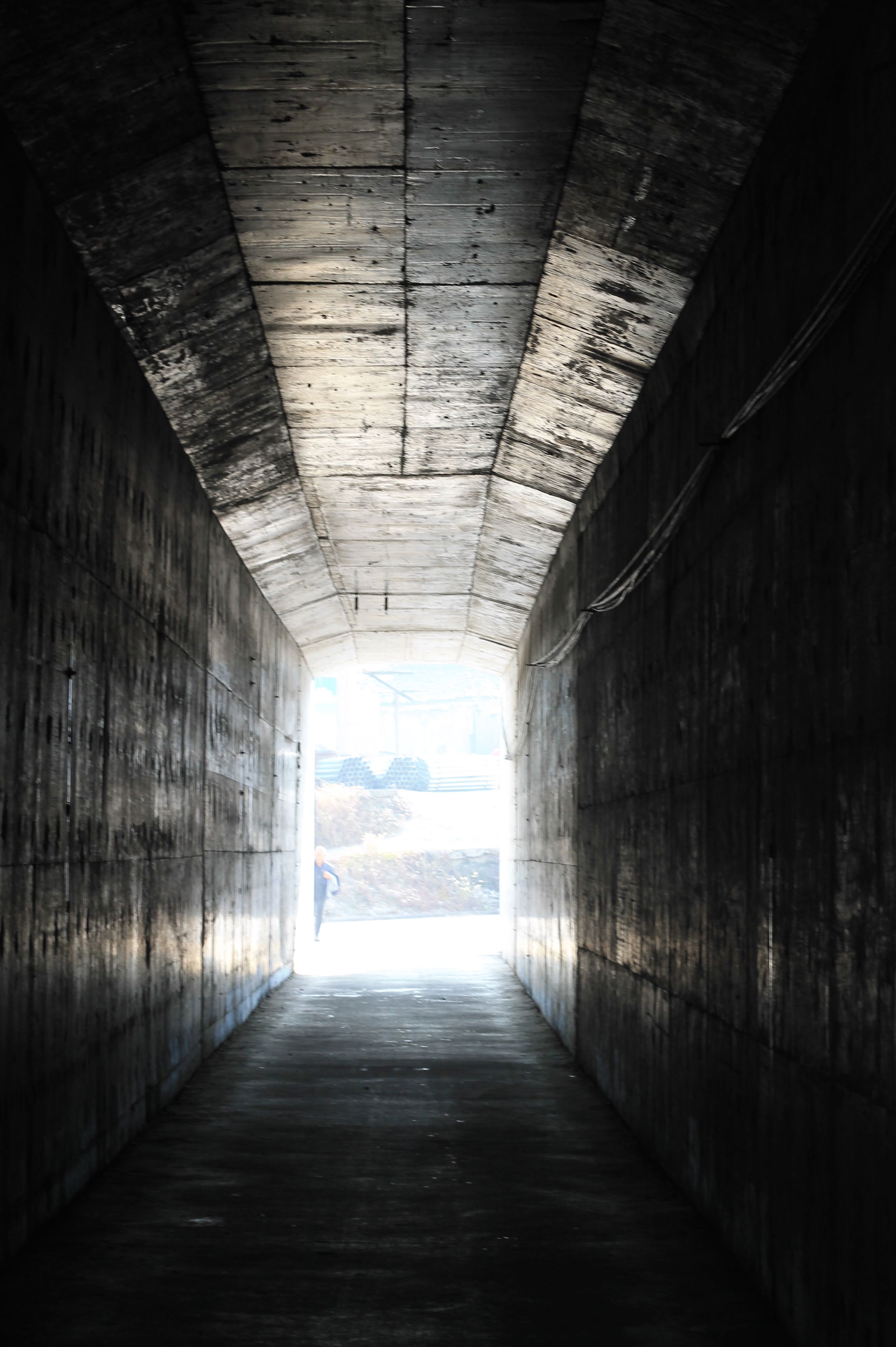 This tunnel divides the modern main town from a small, poor vil…