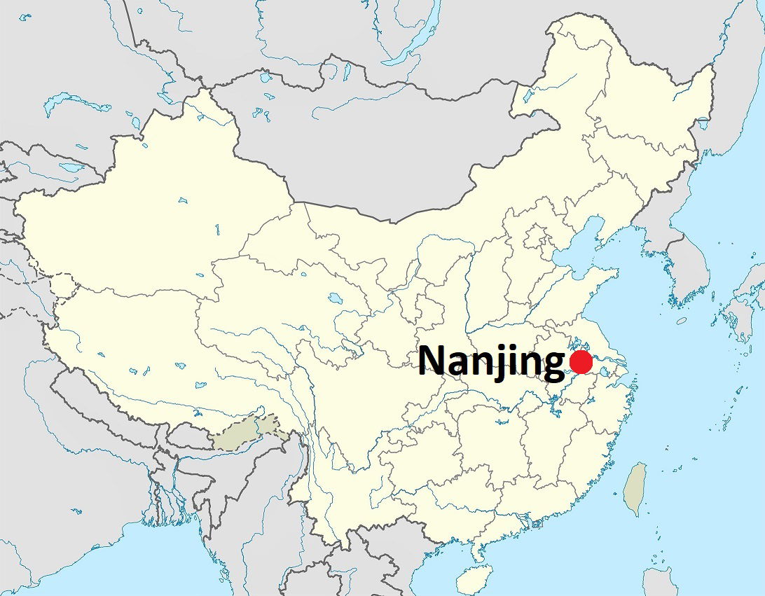 Location MAP Nanjing City in Jiangsu Region, China. Based on a …