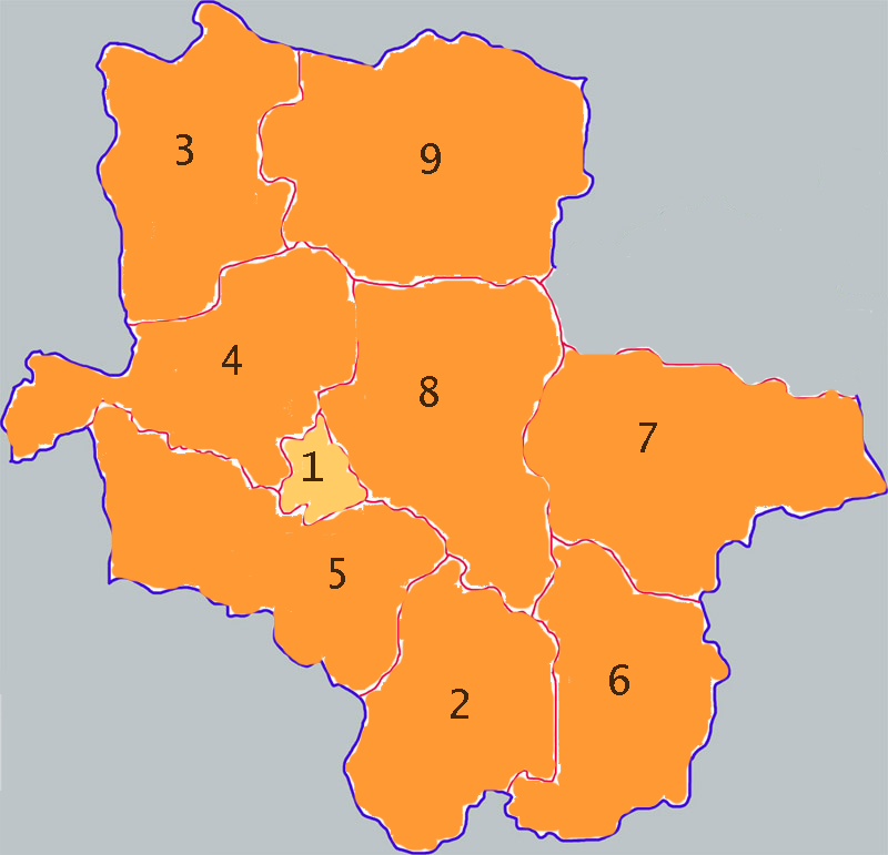 Municipalities of Zhoukou city, China